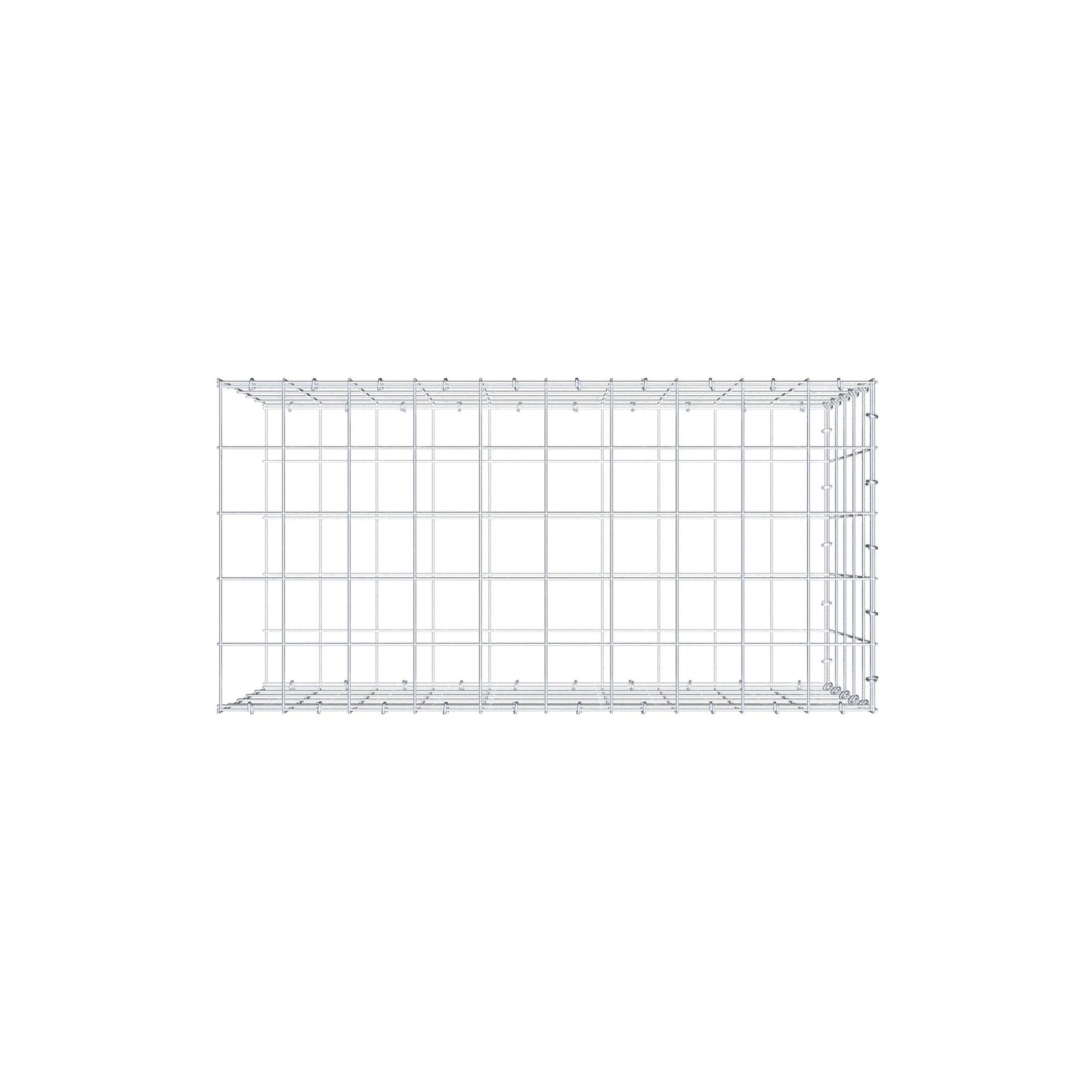 Anbaugabione Typ 2 100 cm x 50 cm x 50 cm (L x H x T), Maschenweite 10 cm x 10 cm, C-Ring