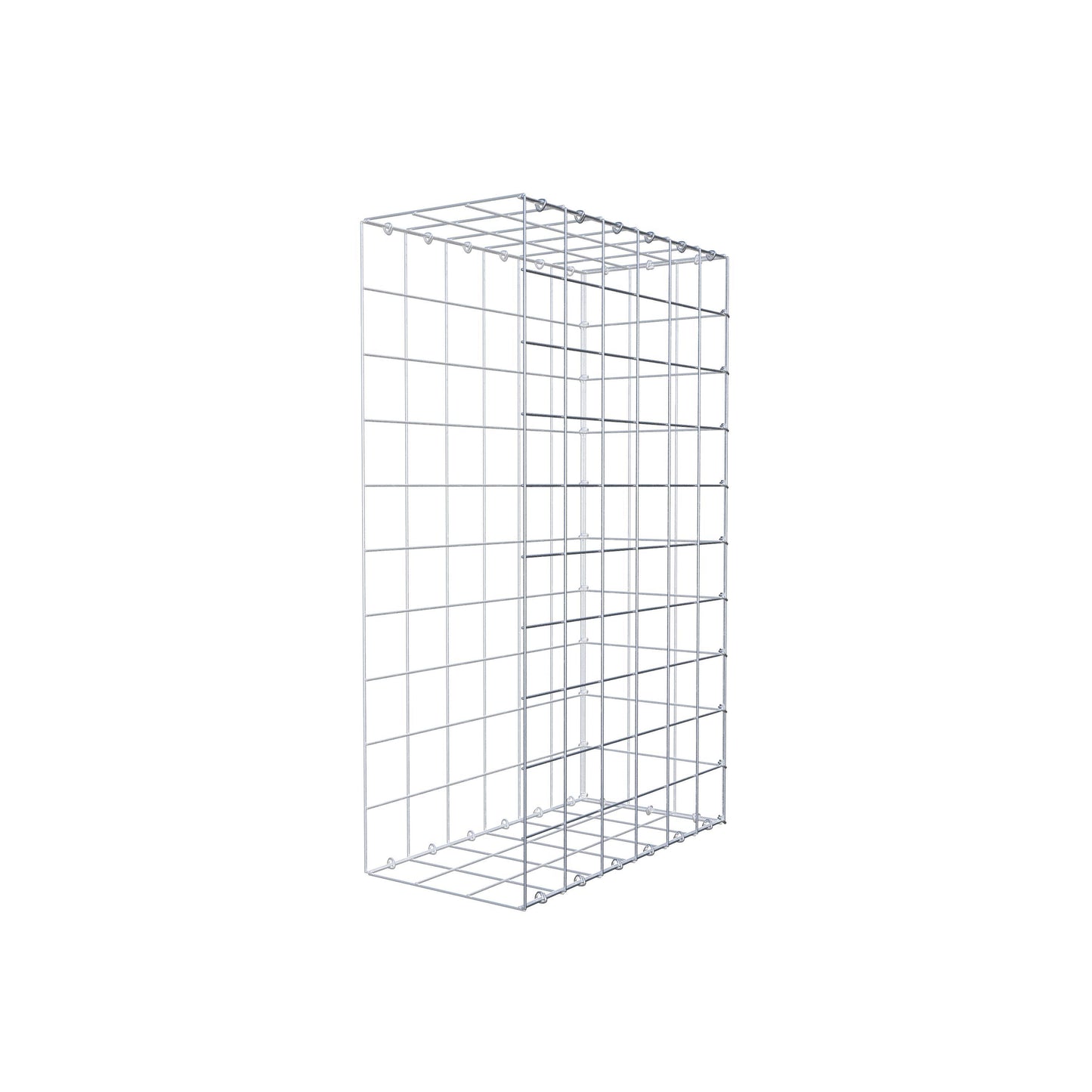 Mounted gabion type 2 100 cm x 60 cm x 30 cm (L x H x D), mesh size 10 cm x 10 cm, C-ring