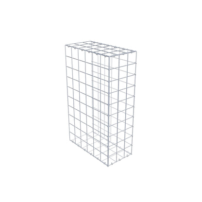 Mounted gabion type 2 100 cm x 60 cm x 30 cm (L x H x D), mesh size 10 cm x 10 cm, C-ring