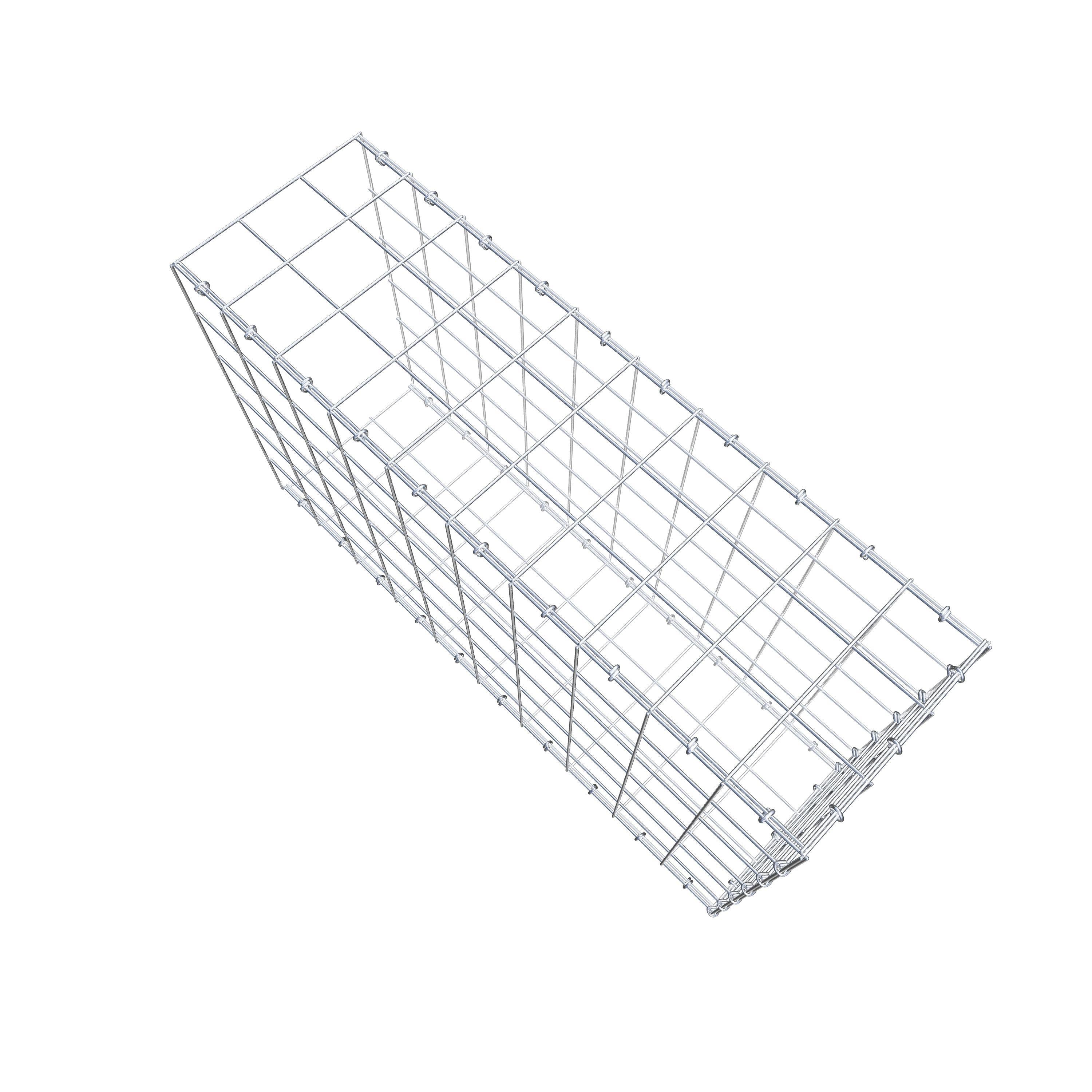 Mounted gabion type 2 100 cm x 60 cm x 30 cm (L x H x D), mesh size 10 cm x 10 cm, C-ring