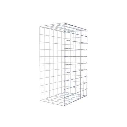 Typ 2 påbyggnadsgabion 100 cm x 60 cm x 40 cm (L x H x D), maskstorlek 10 cm x 10 cm, C-ring