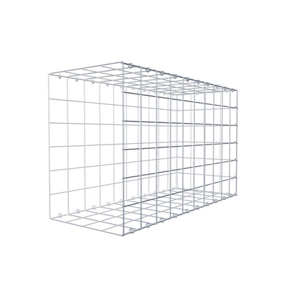 Typ 2 påbyggnadsgabion 100 cm x 60 cm x 40 cm (L x H x D), maskstorlek 10 cm x 10 cm, C-ring