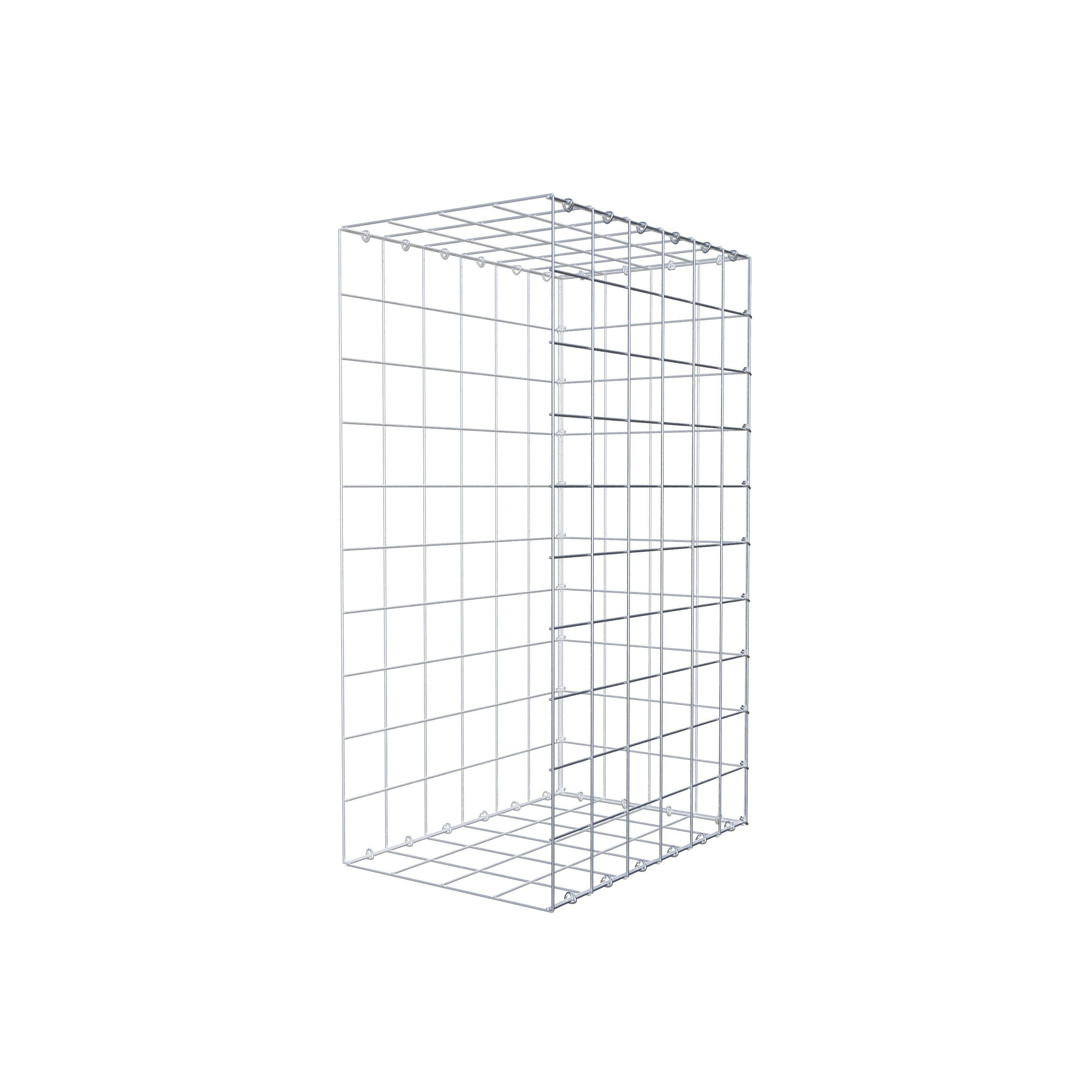 Mounted gabion type 2 100 cm x 60 cm x 40 cm (L x H x D), mesh size 10 cm x 10 cm, C-ring