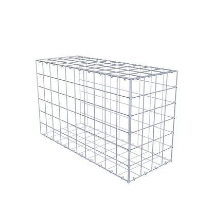 Typ 2 påbyggnadsgabion 100 cm x 60 cm x 40 cm (L x H x D), maskstorlek 10 cm x 10 cm, C-ring