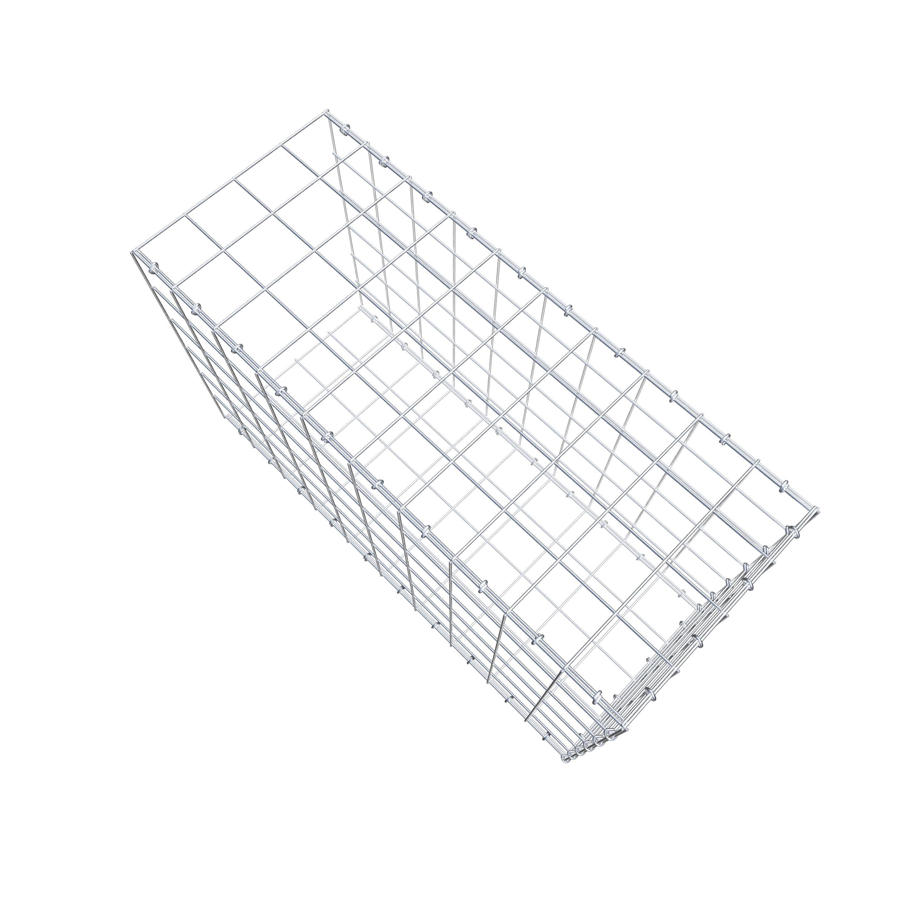 Mounted gabion type 2 100 cm x 60 cm x 40 cm (L x H x D), mesh size 10 cm x 10 cm, C-ring