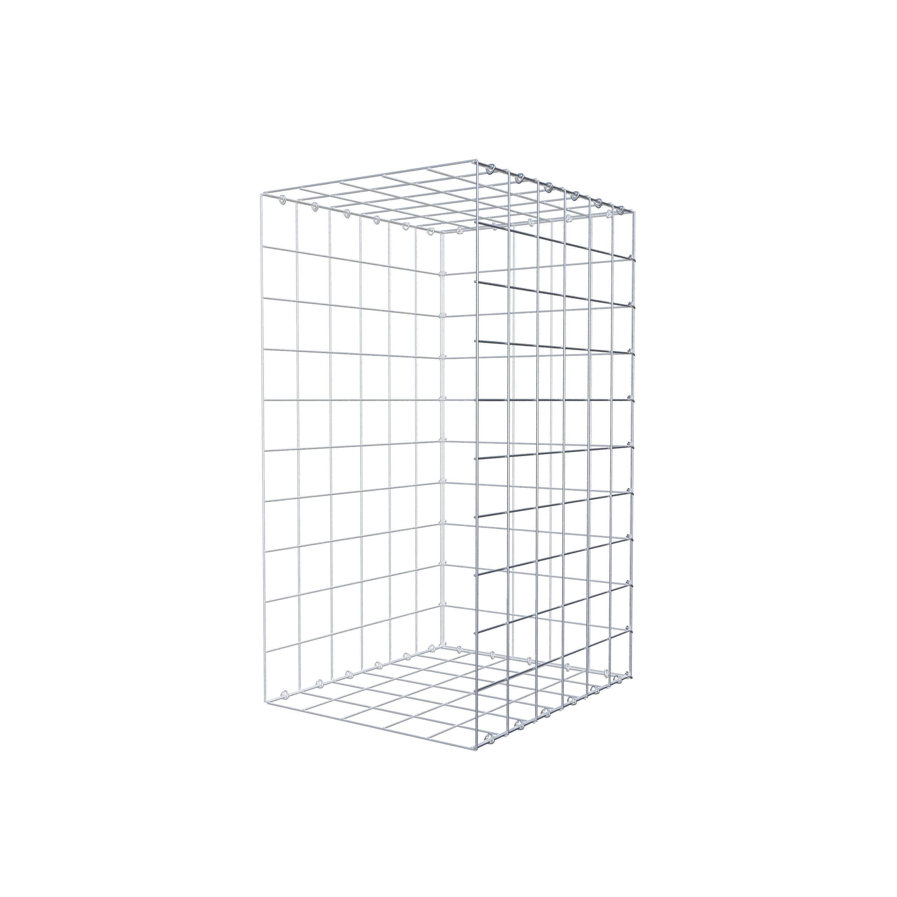 Mounted gabion type 2 100 cm x 60 cm x 50 cm (L x H x D), mesh size 10 cm x 10 cm, C-ring