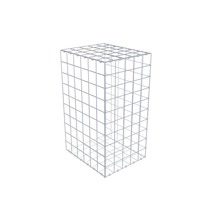 Monteret gabion type 2 100 cm x 60 cm x 50 cm (L x H x D), maskestørrelse 10 cm x 10 cm, C-ring