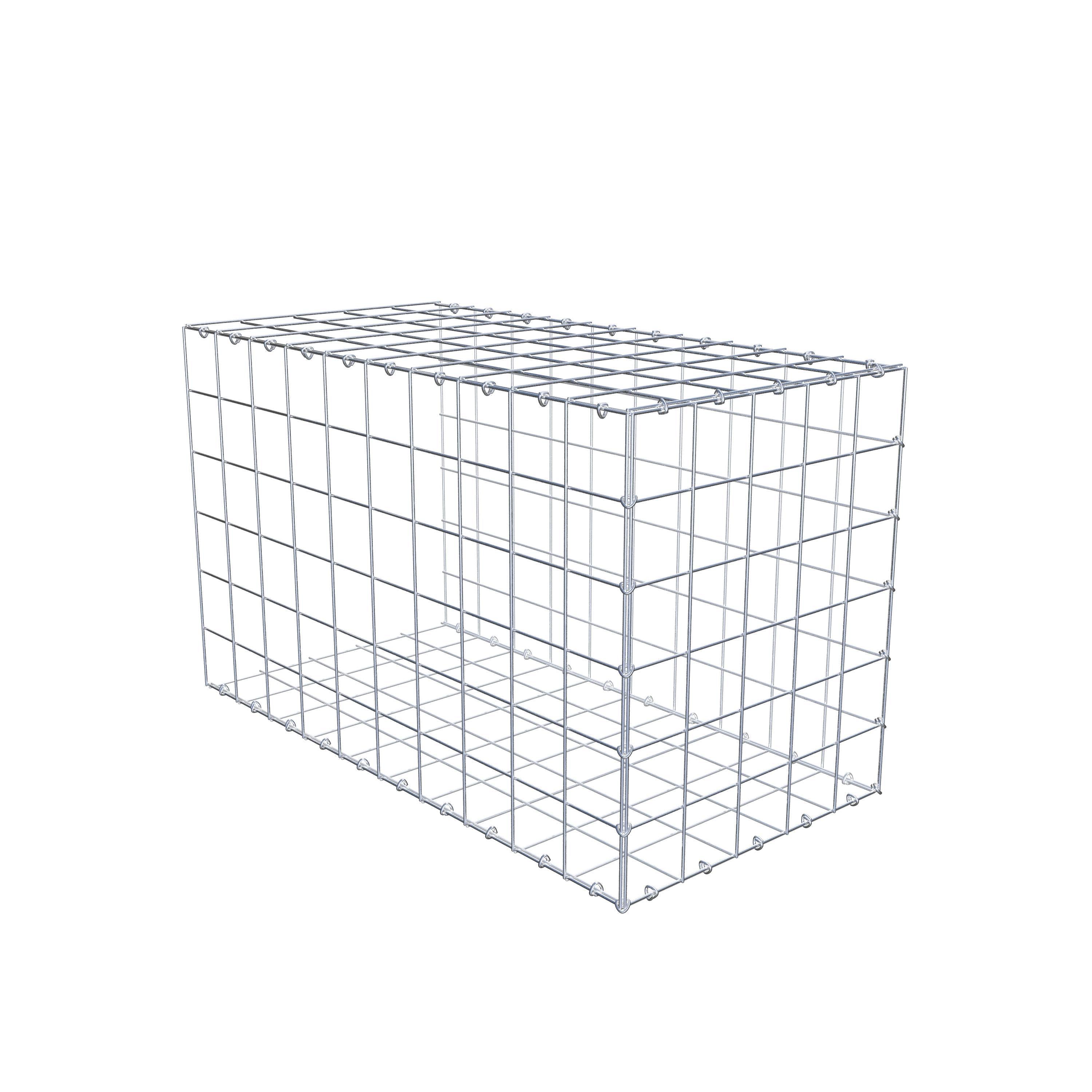 Mounted gabion type 2 100 cm x 60 cm x 50 cm (L x H x D), mesh size 10 cm x 10 cm, C-ring