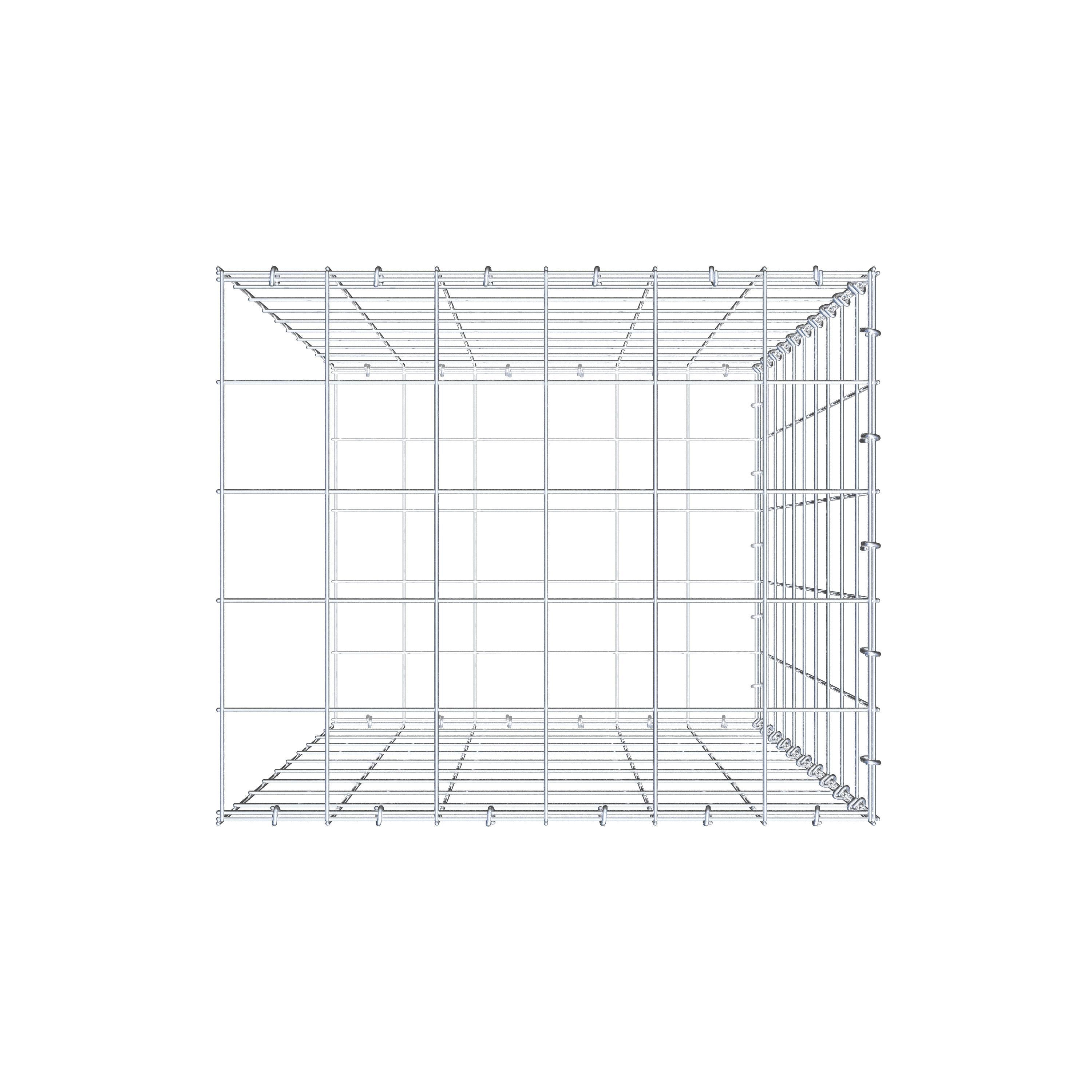 Gabbione aggiuntivo di tipo 2 100 cm x 60 cm x 50 cm (L x H x P), maglia 10 cm x 10 cm, anello a C