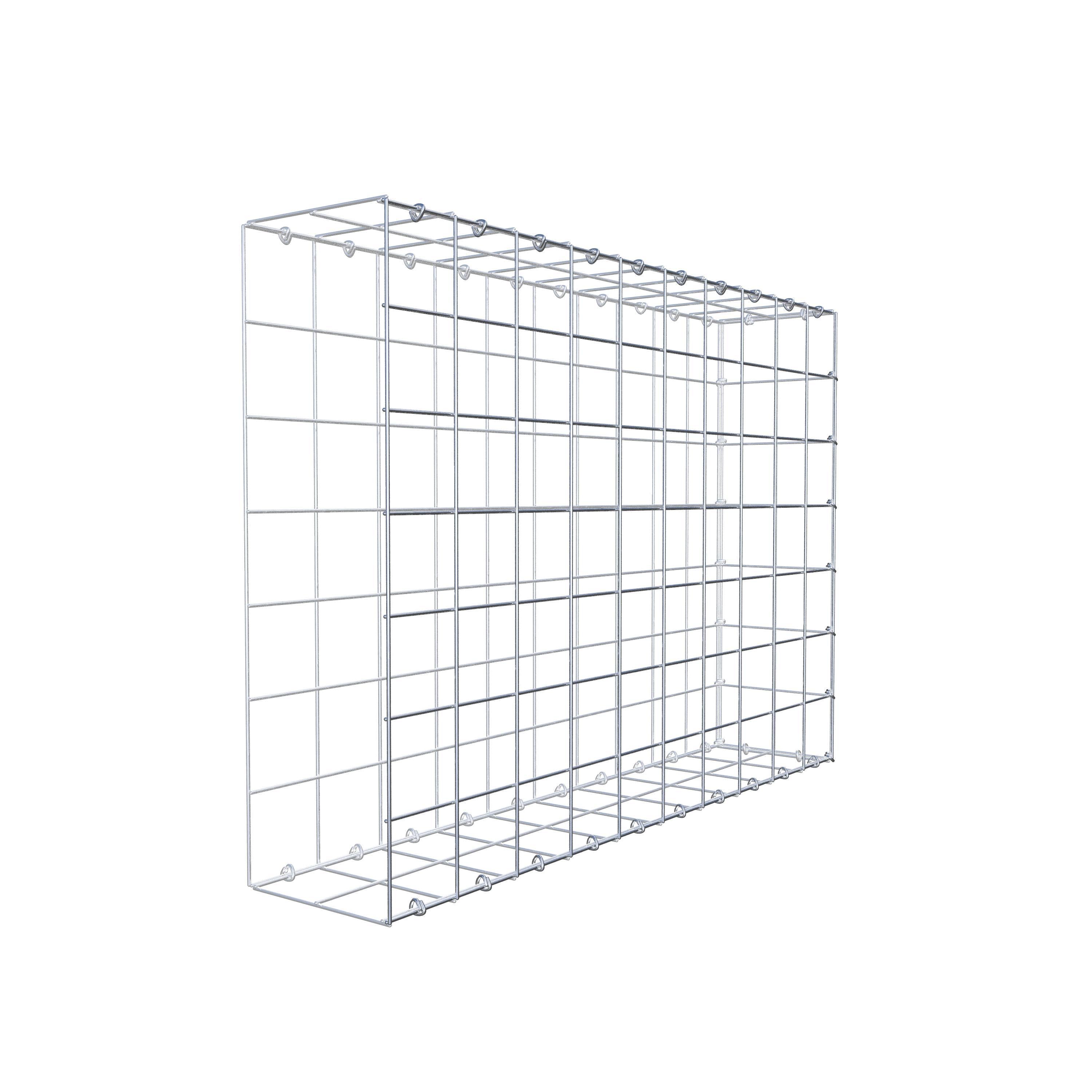 Typ 2 påbyggnadsgabion 100 cm x 70 cm x 20 cm (L x H x D), maskstorlek 10 cm x 10 cm, C-ring