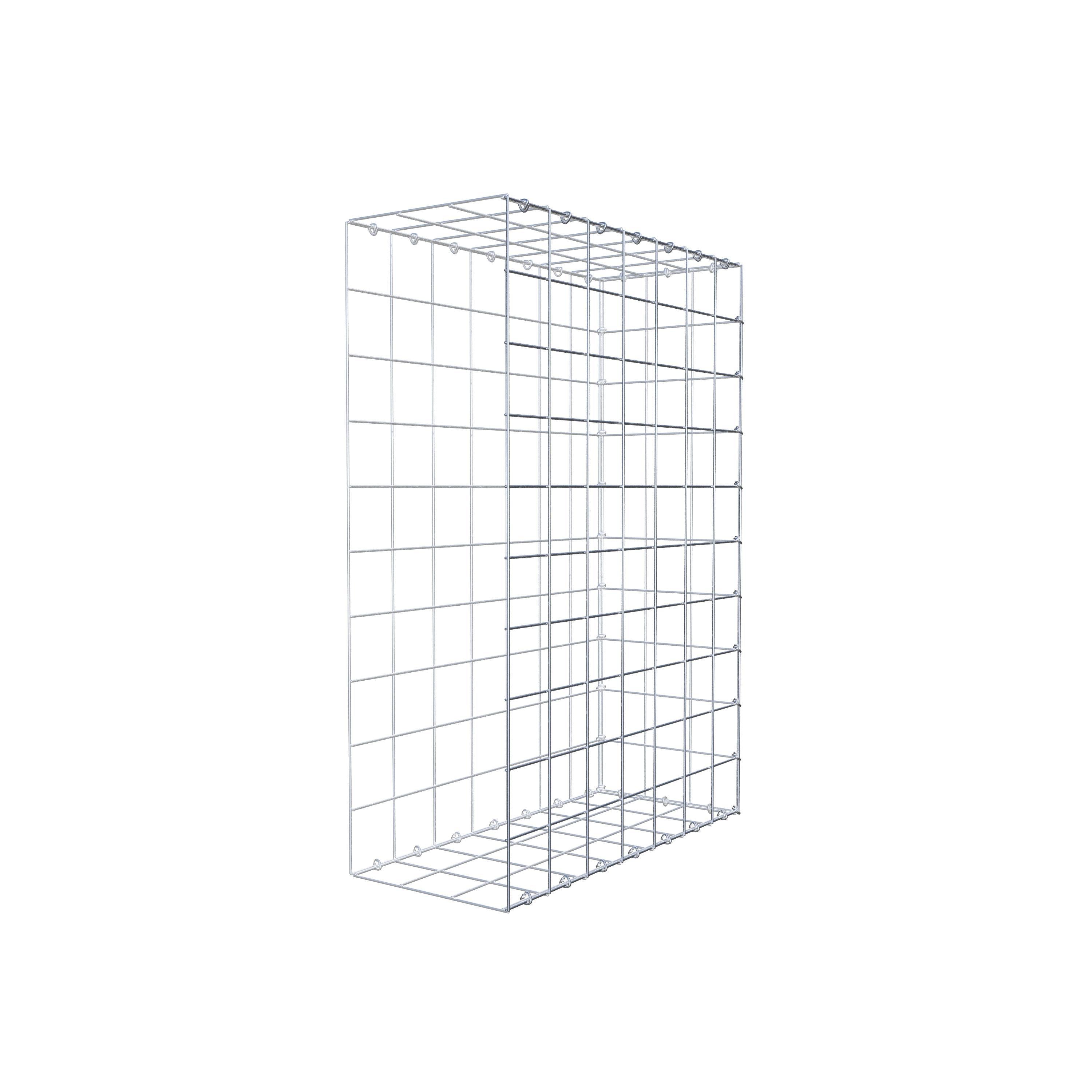 Monteret gabion type 2 100 cm x 70 cm x 30 cm (L x H x D), maskestørrelse 10 cm x 10 cm, C-ring