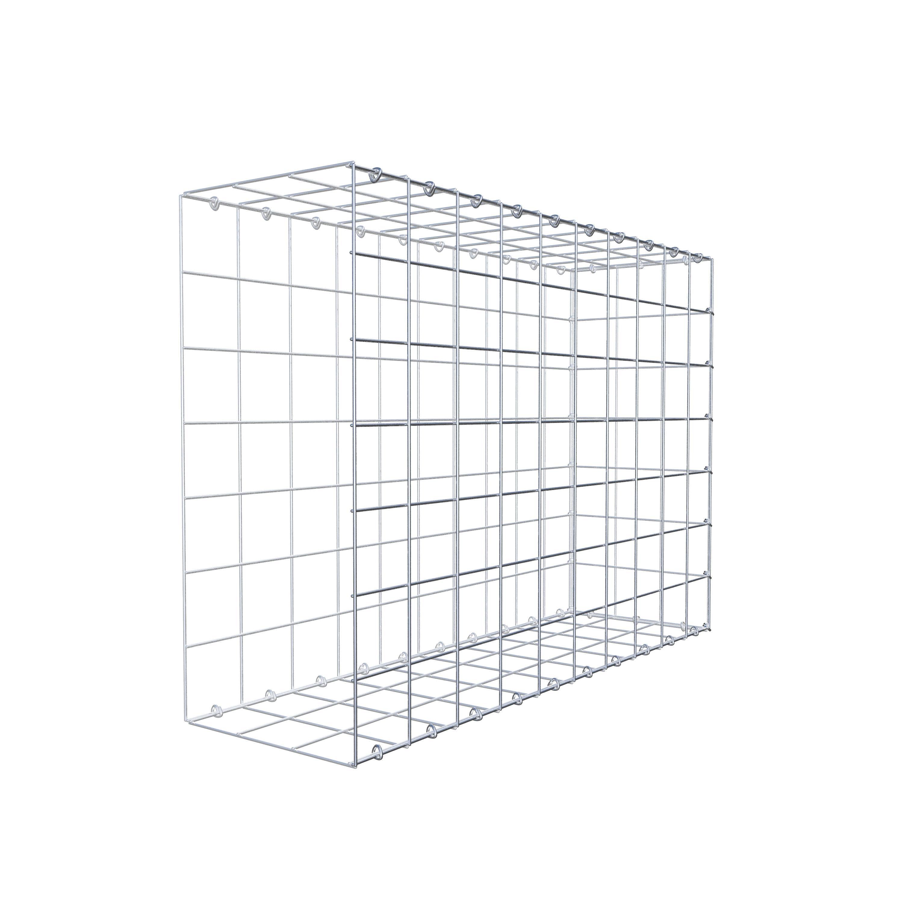 Mounted gabion type 2 100 cm x 70 cm x 30 cm (L x H x D), mesh size 10 cm x 10 cm, C-ring