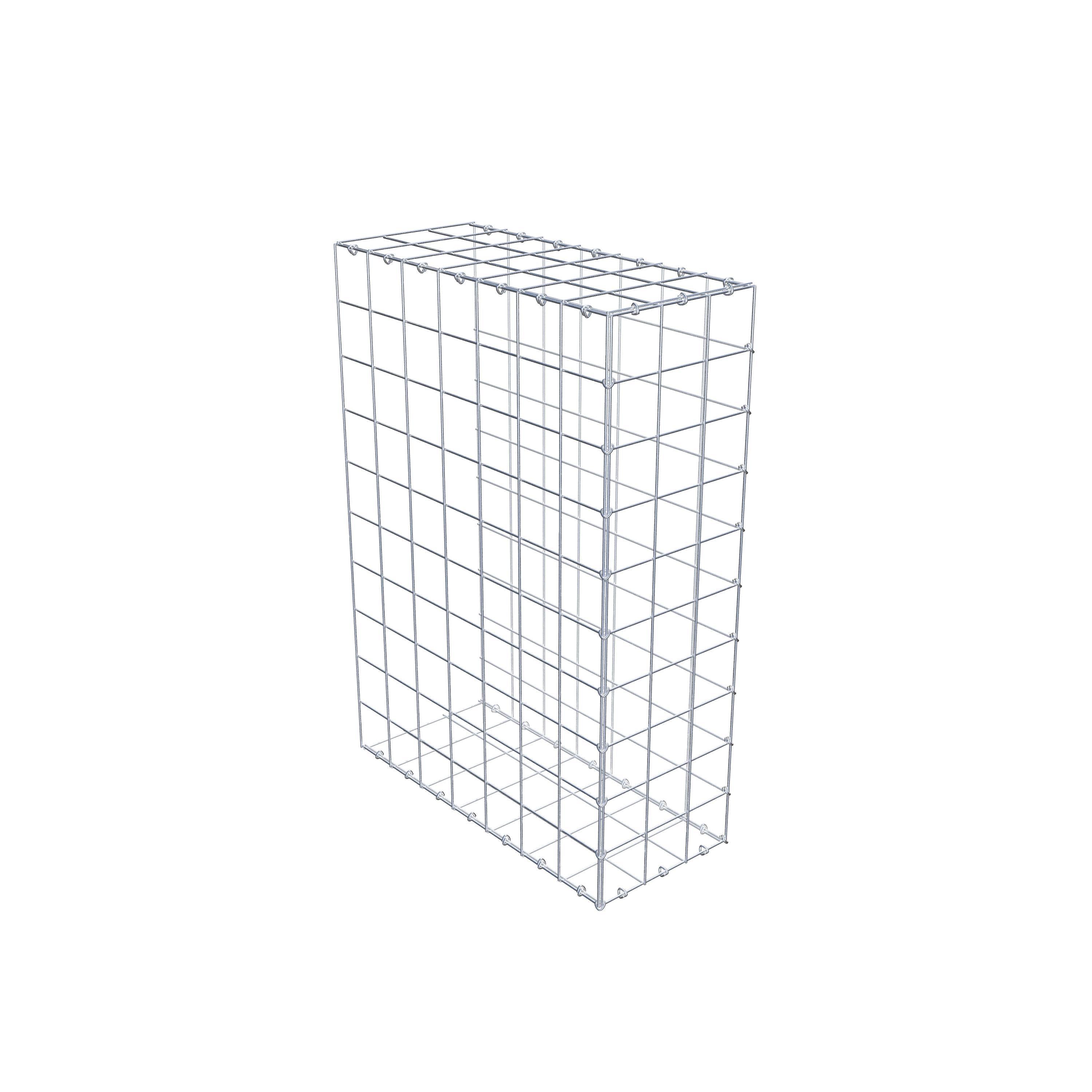 Mounted gabion type 2 100 cm x 70 cm x 30 cm (L x H x D), mesh size 10 cm x 10 cm, C-ring