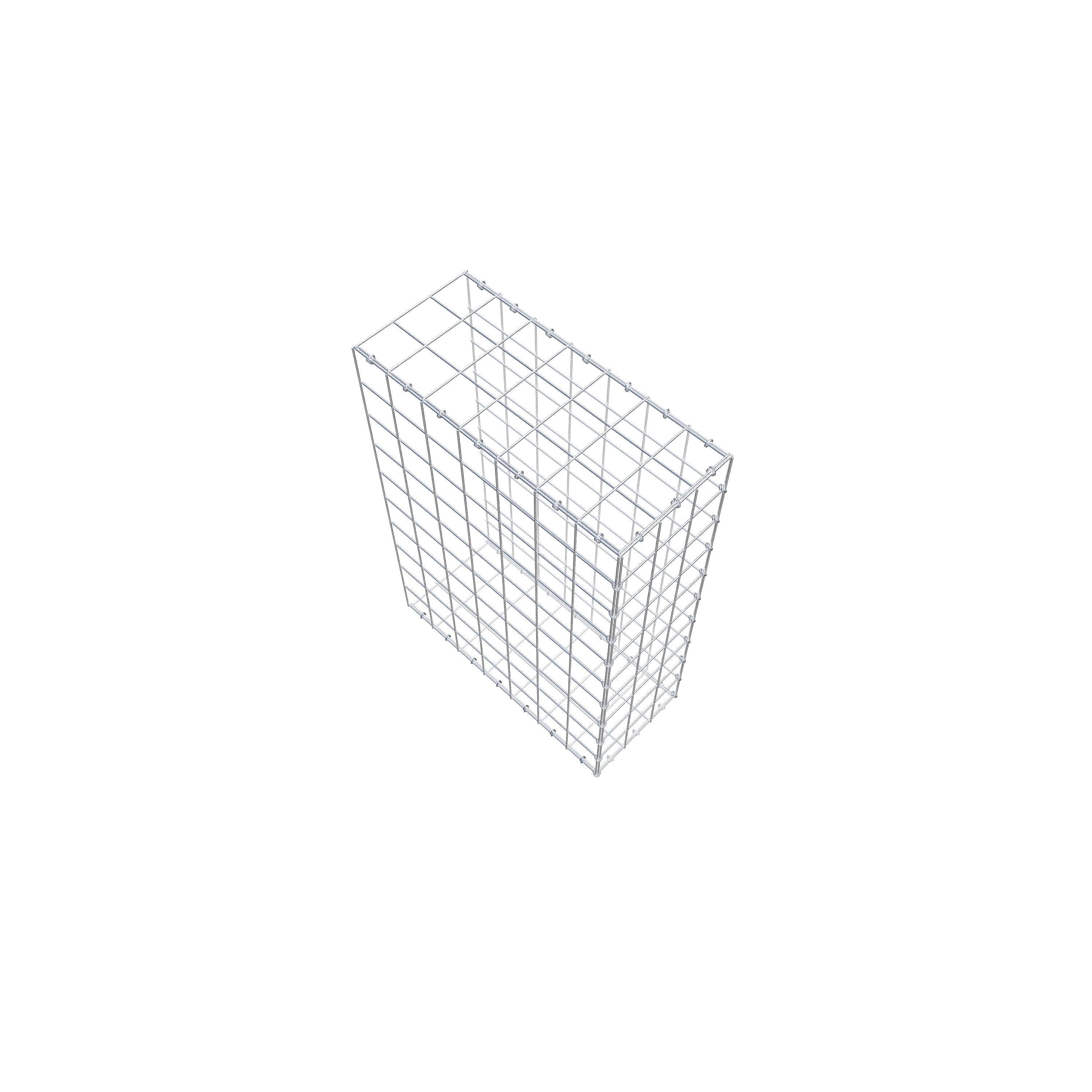 Mounted gabion type 2 100 cm x 70 cm x 30 cm (L x H x D), mesh size 10 cm x 10 cm, C-ring