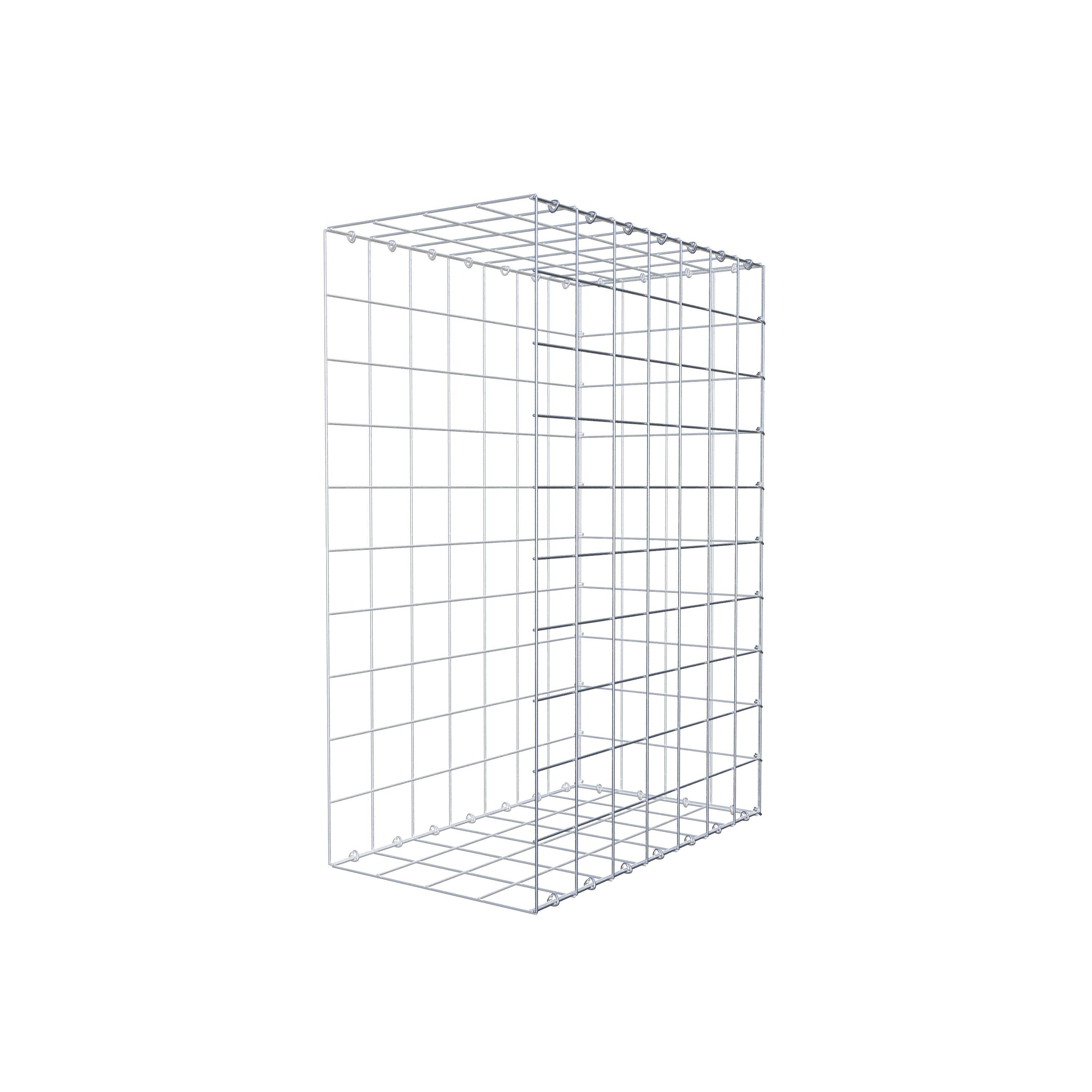 Monteret gabion type 2 100 cm x 70 cm x 40 cm (L x H x D), maskestørrelse 10 cm x 10 cm, C-ring