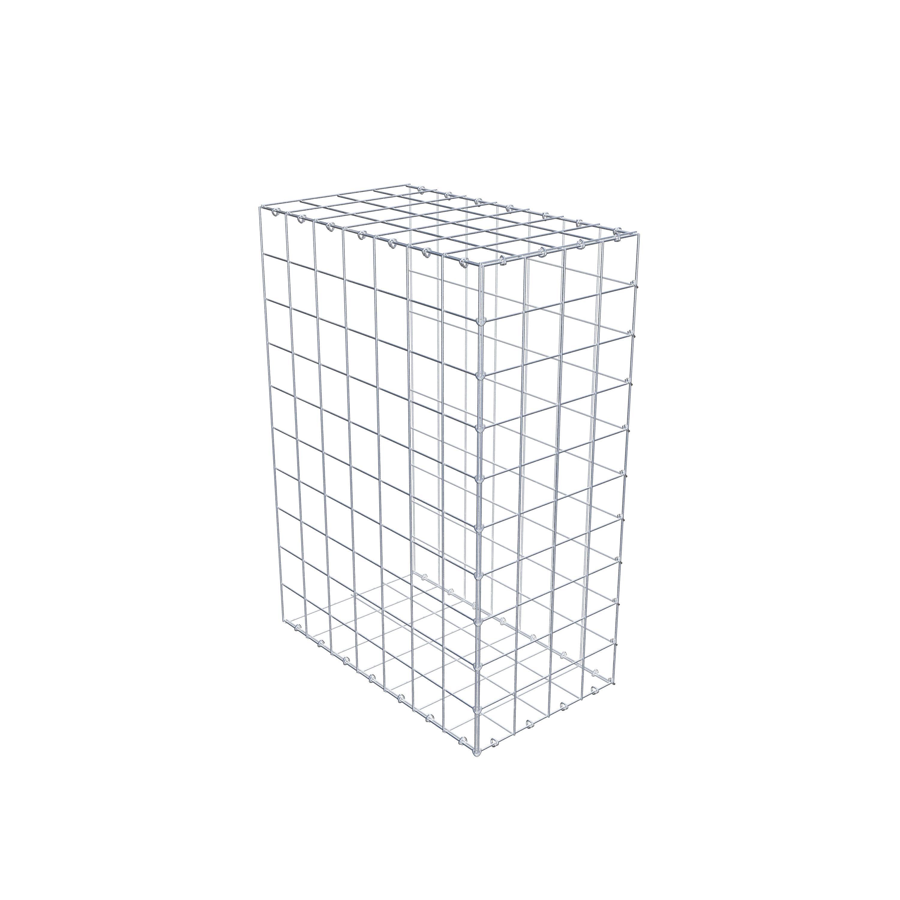 Mounted gabion type 2 100 cm x 70 cm x 40 cm (L x H x D), mesh size 10 cm x 10 cm, C-ring