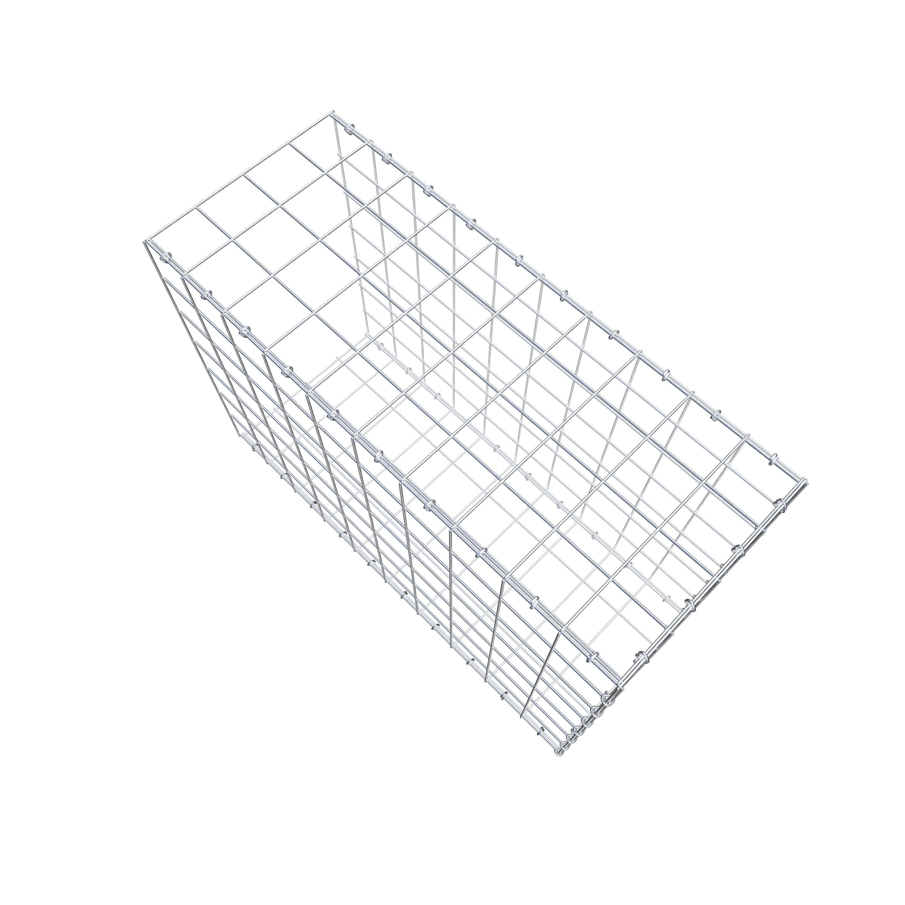 Mounted gabion type 2 100 cm x 70 cm x 40 cm (L x H x D), mesh size 10 cm x 10 cm, C-ring