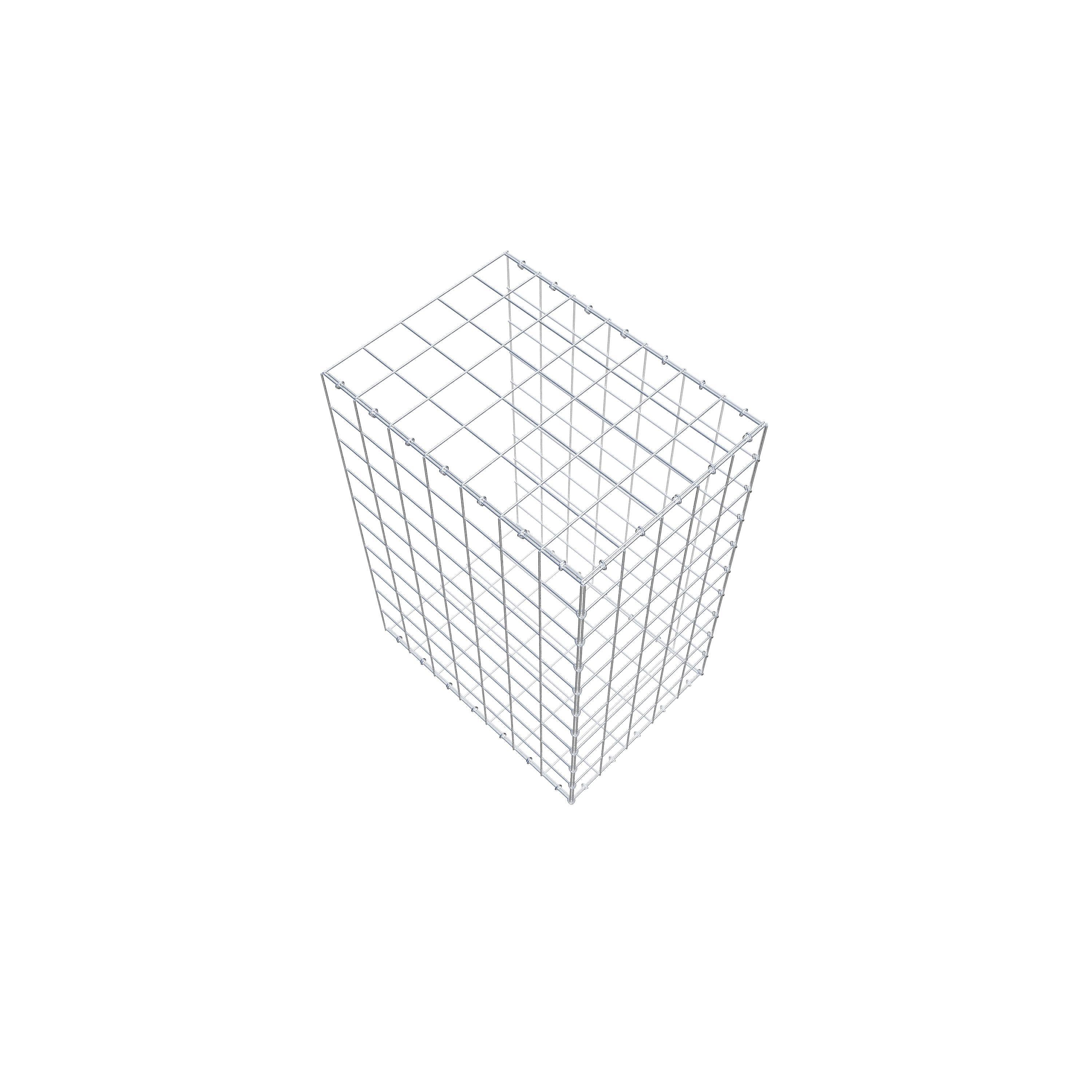 Gavión complementario de tipo 2 100 cm x 70 cm x 50 cm (largo x alto x fondo), malla 10 cm x 10 cm, anillo en C