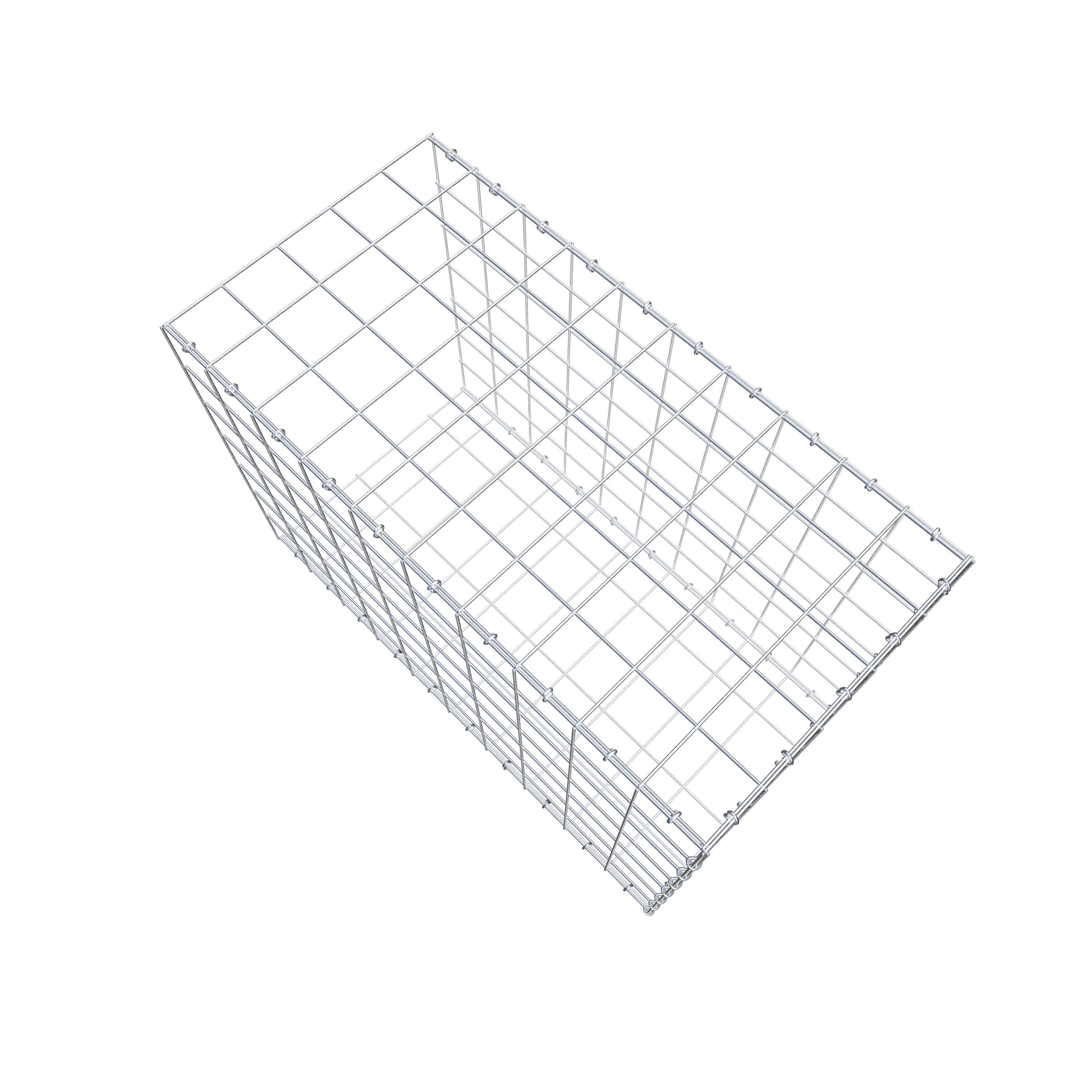 Gavión complementario de tipo 2 100 cm x 70 cm x 50 cm (largo x alto x fondo), malla 10 cm x 10 cm, anillo en C