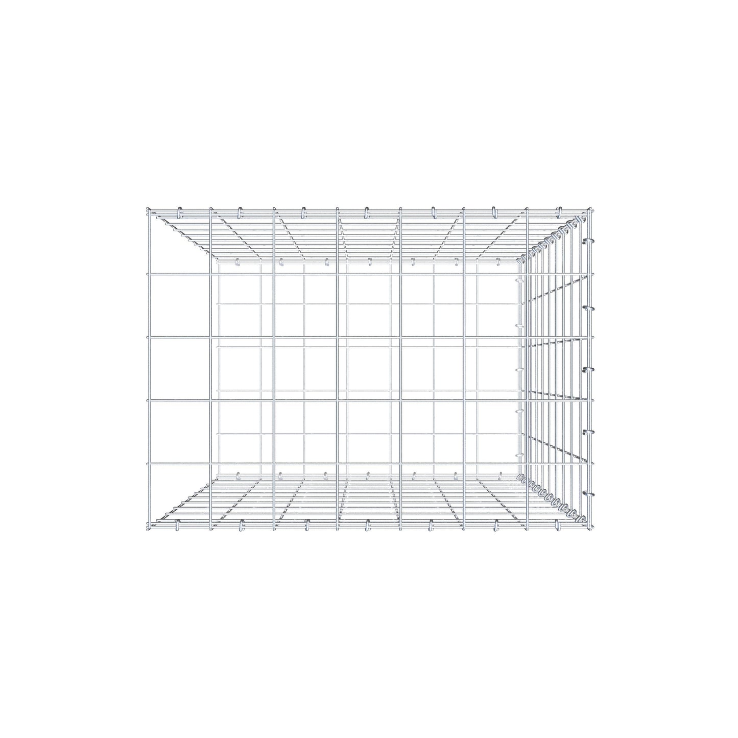 Fourche rapportée type 2 100 cm x 70 cm x 50 cm (L x H x P), mailles 10 cm x 10 cm, anneau C