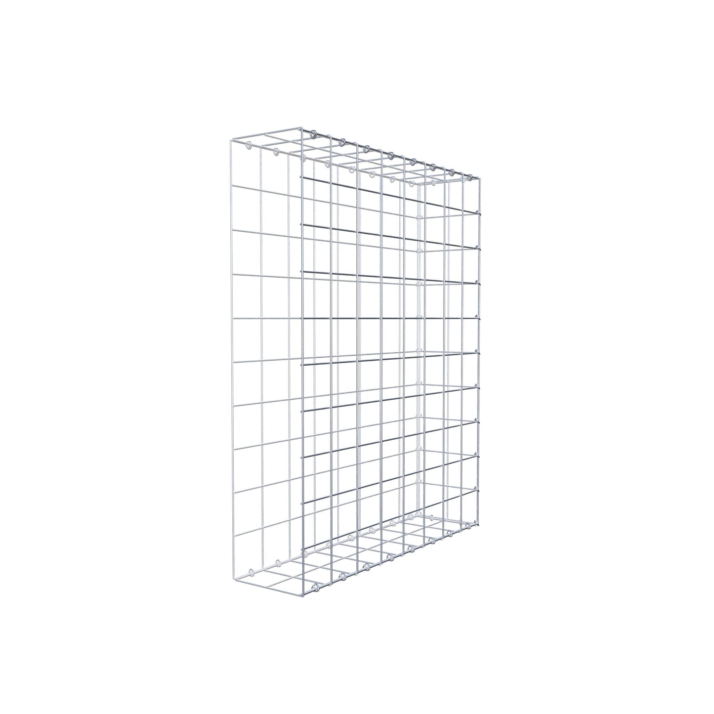 Mounted gabion type 2 100 cm x 80 cm x 20 cm (L x H x D), mesh size 10 cm x 10 cm, C-ring