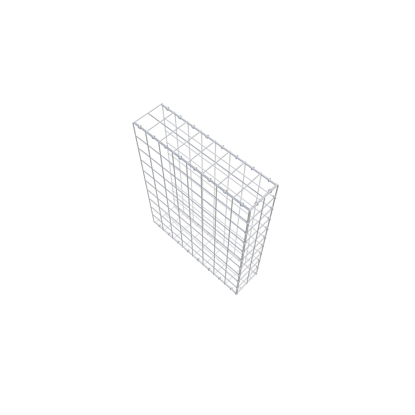 Mounted gabion type 2 100 cm x 80 cm x 20 cm (L x H x D), mesh size 10 cm x 10 cm, C-ring