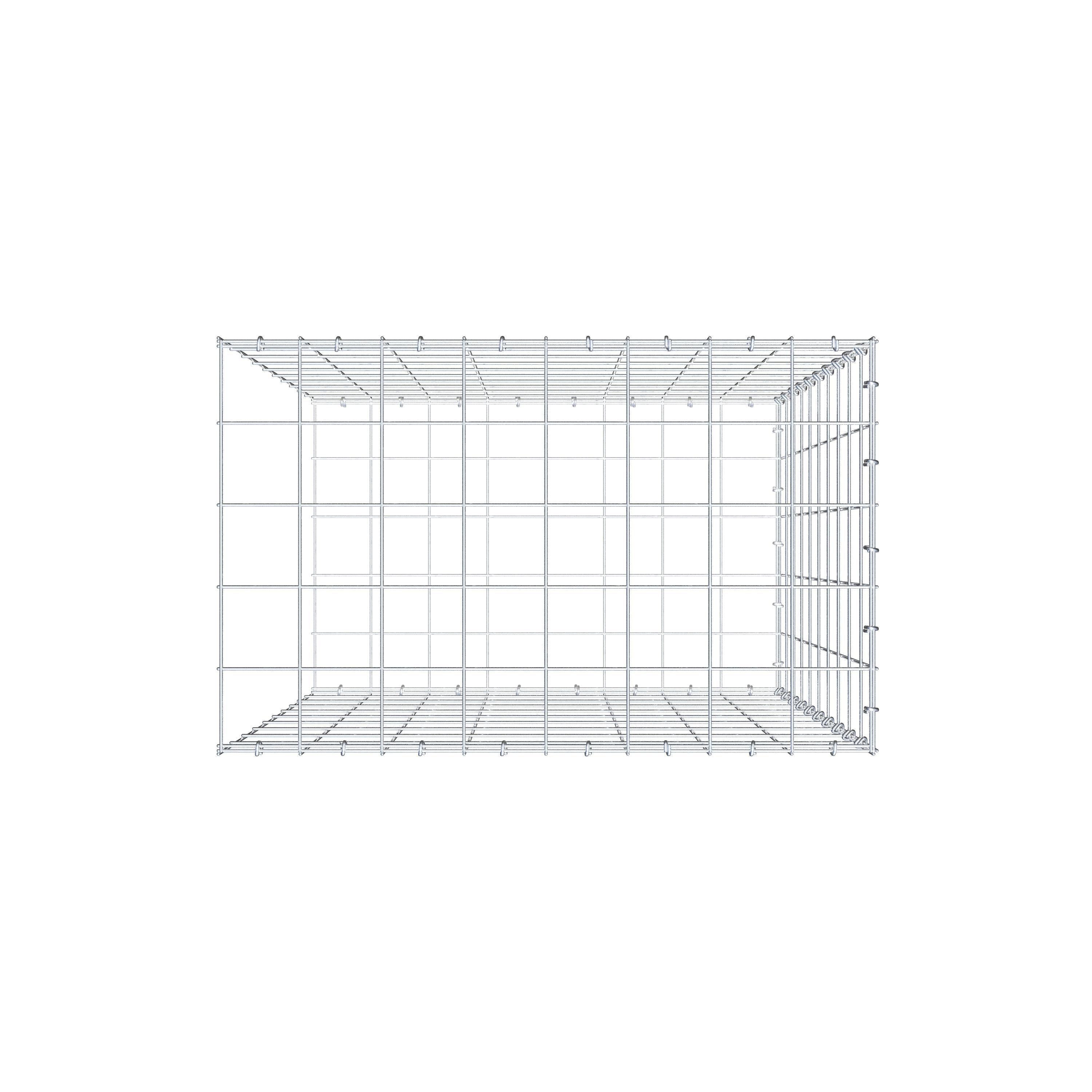 Gabião Tipo 2 100 cm x 80 cm x 50 cm (C x A x P), malhagem 10 cm x 10 cm, anel C