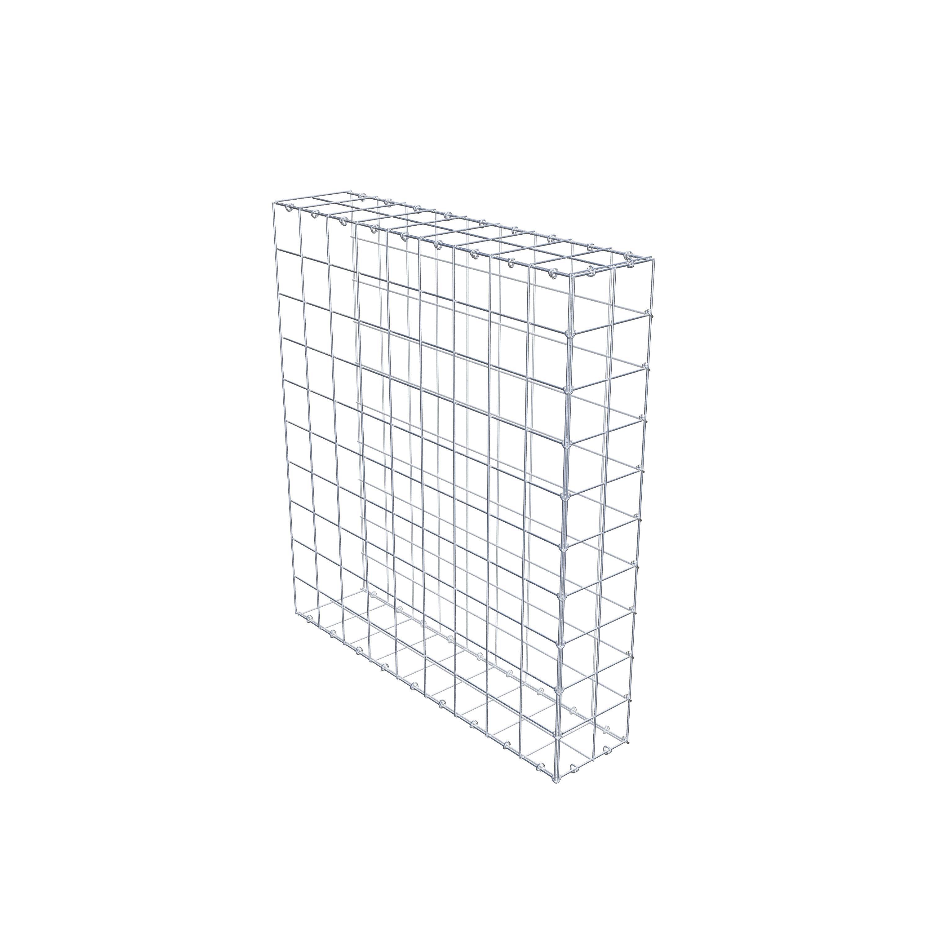 Mounted gabion type 2 100 cm x 90 cm x 20 cm (L x H x D), mesh size 10 cm x 10 cm, C-ring