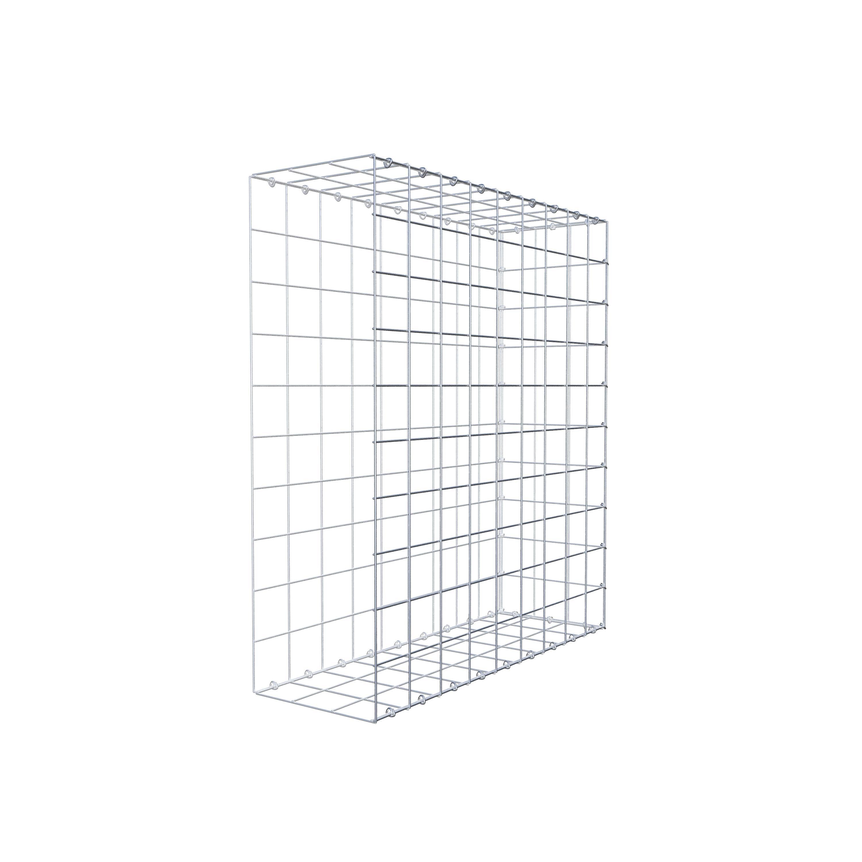 Mounted gabion type 2 100 cm x 90 cm x 30 cm (L x H x D), mesh size 10 cm x 10 cm, C-ring