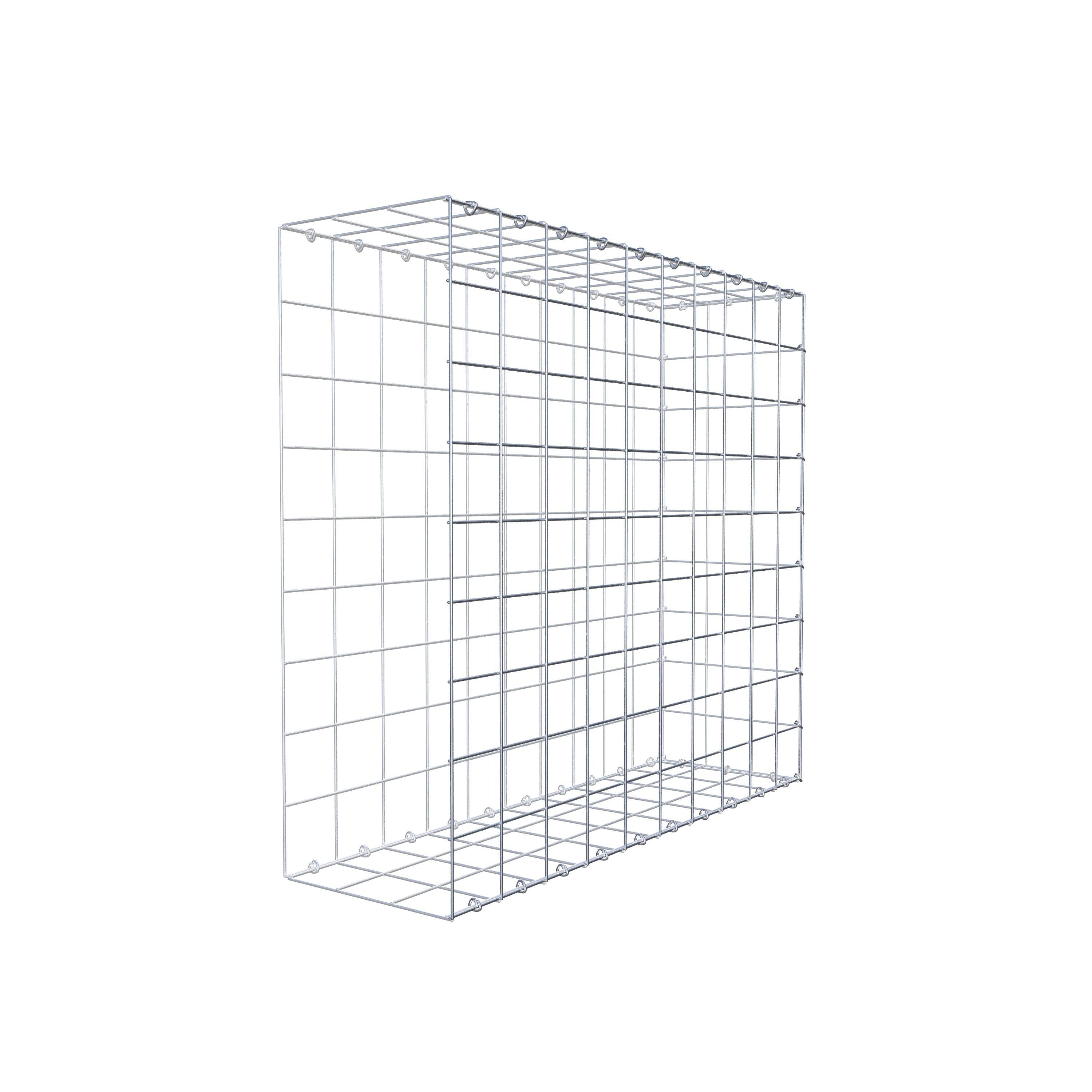 Mounted gabion type 2 100 cm x 90 cm x 30 cm (L x H x D), mesh size 10 cm x 10 cm, C-ring