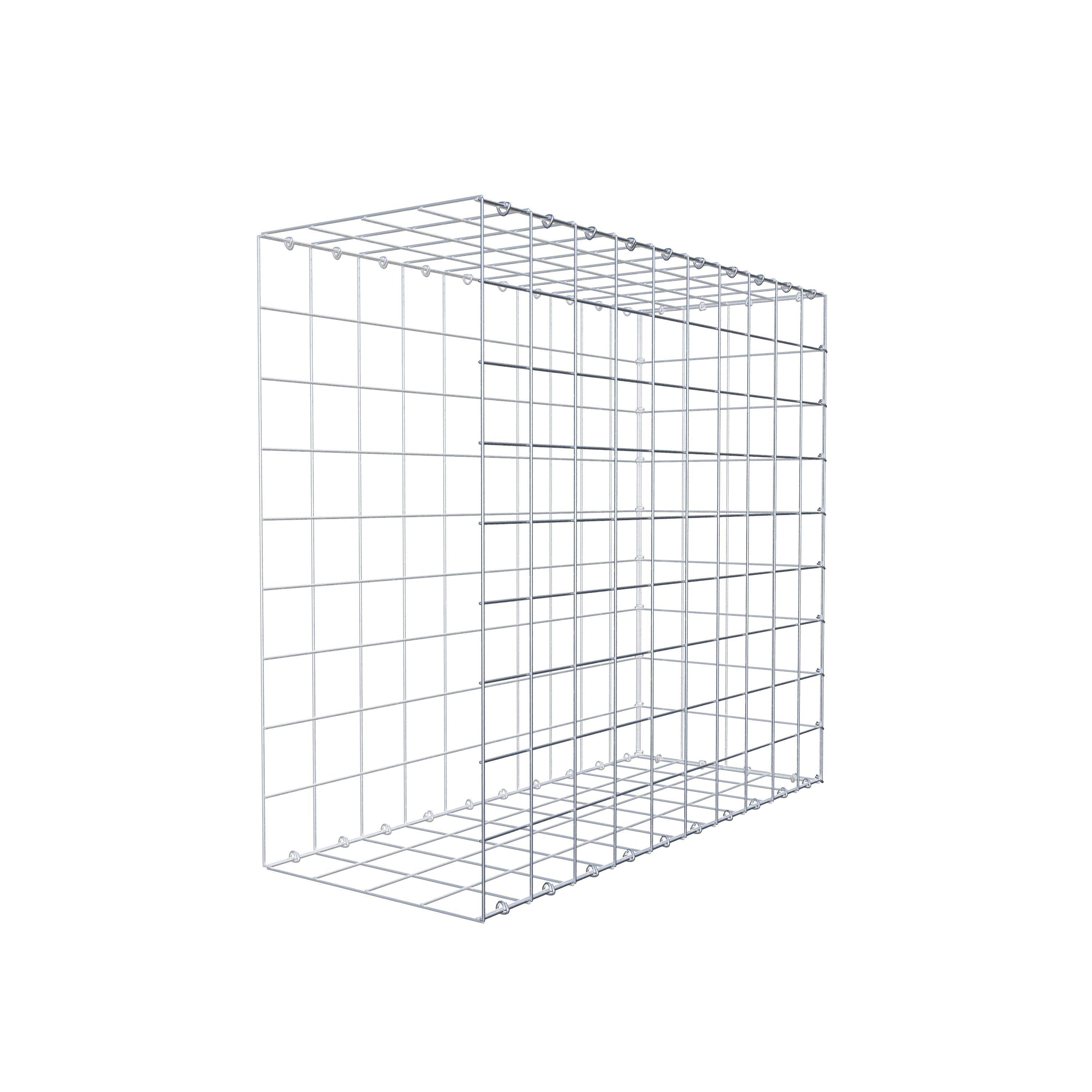 Typ 2 påbyggnadsgabion 100 cm x 90 cm x 40 cm (L x H x D), maskstorlek 10 cm x 10 cm, C-ring