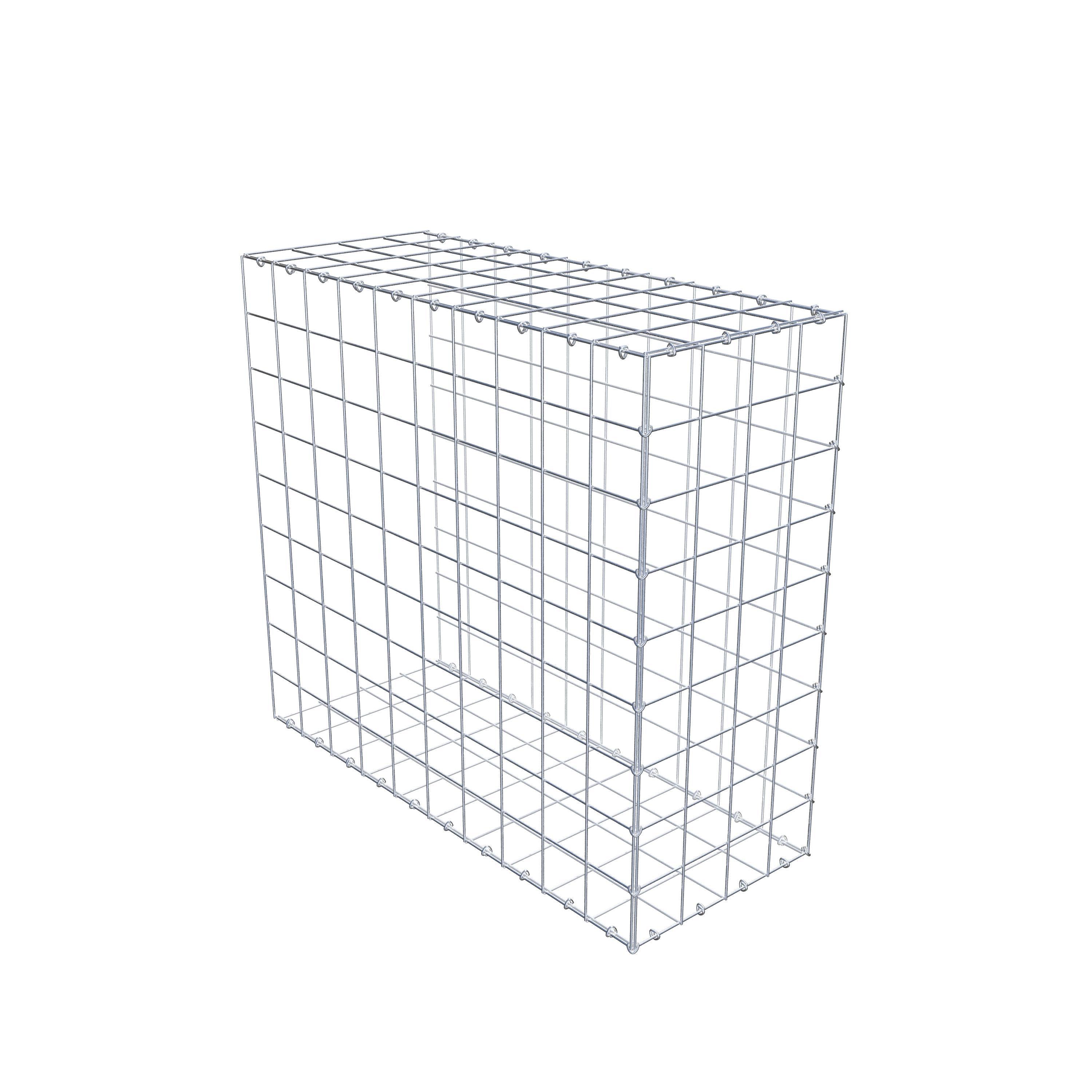 Mounted gabion type 2 100 cm x 90 cm x 40 cm (L x H x D), mesh size 10 cm x 10 cm, C-ring