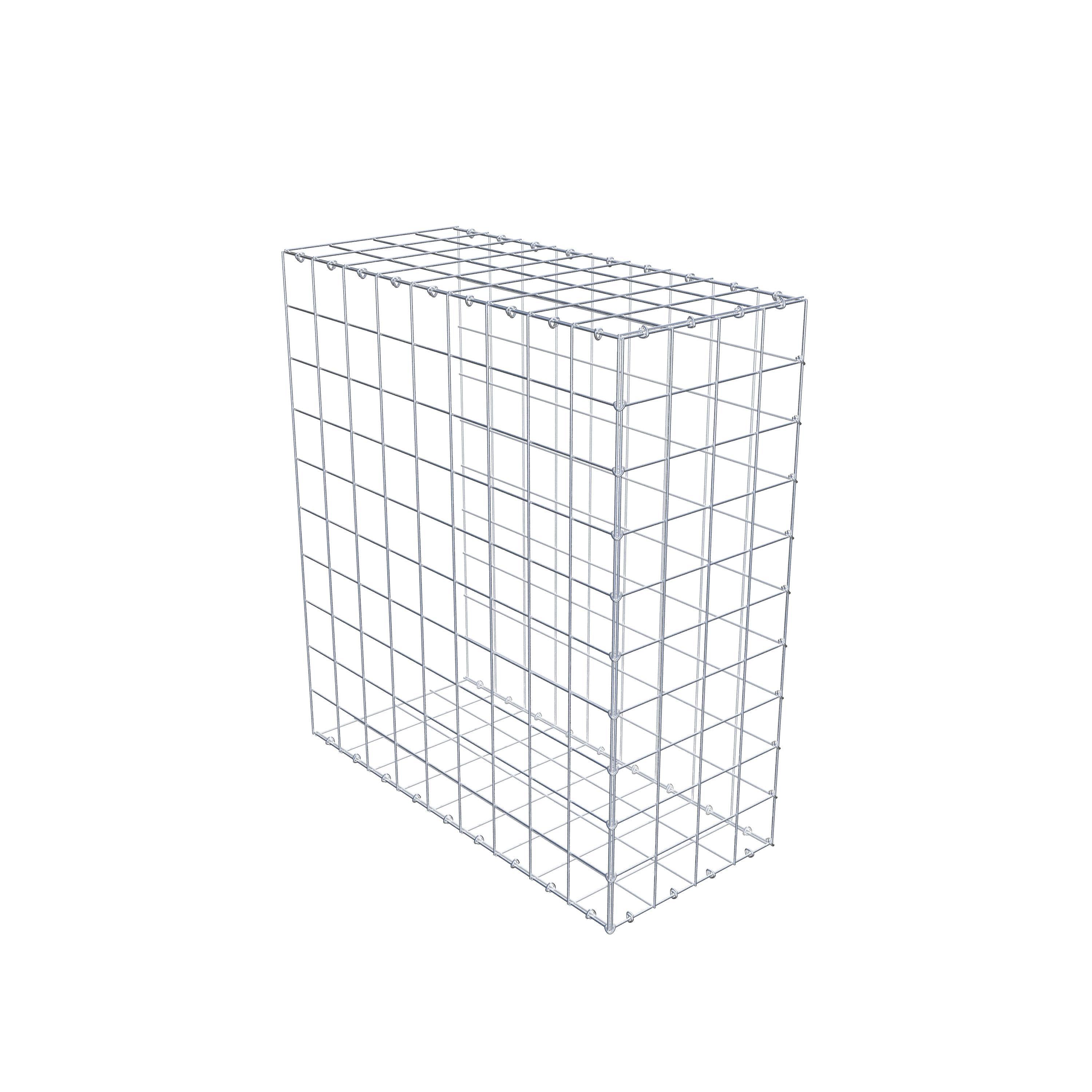 Typ 2 påbyggnadsgabion 100 cm x 90 cm x 40 cm (L x H x D), maskstorlek 10 cm x 10 cm, C-ring