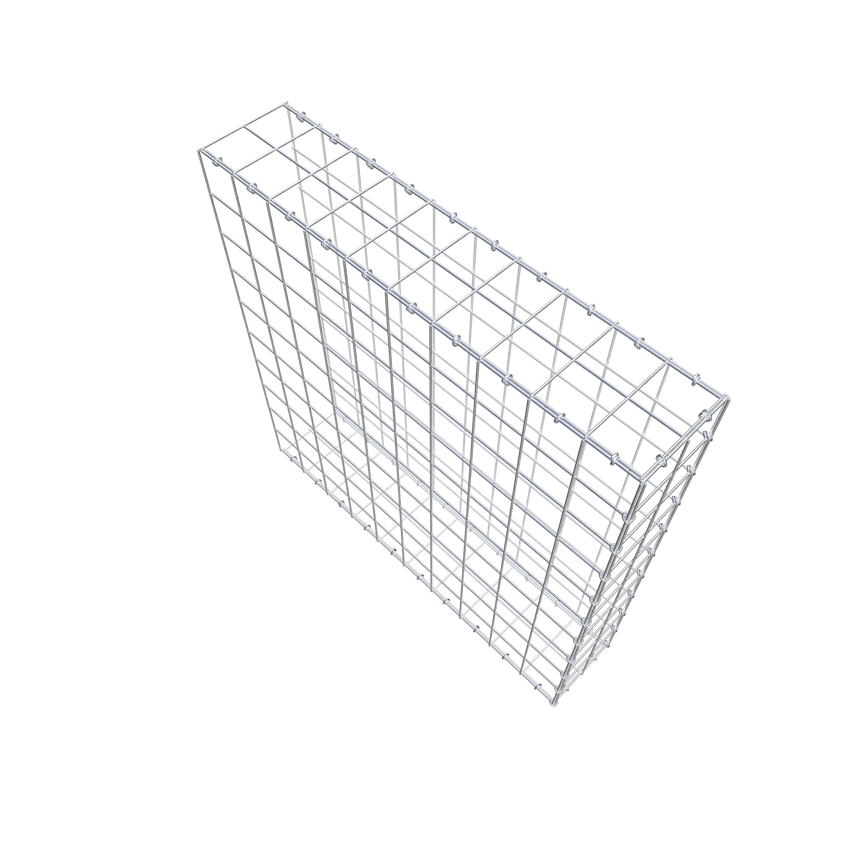 Gabião tipo 2 100 cm x 100 cm x 20 cm (C x A x P), malhagem 10 cm x 10 cm, anel C