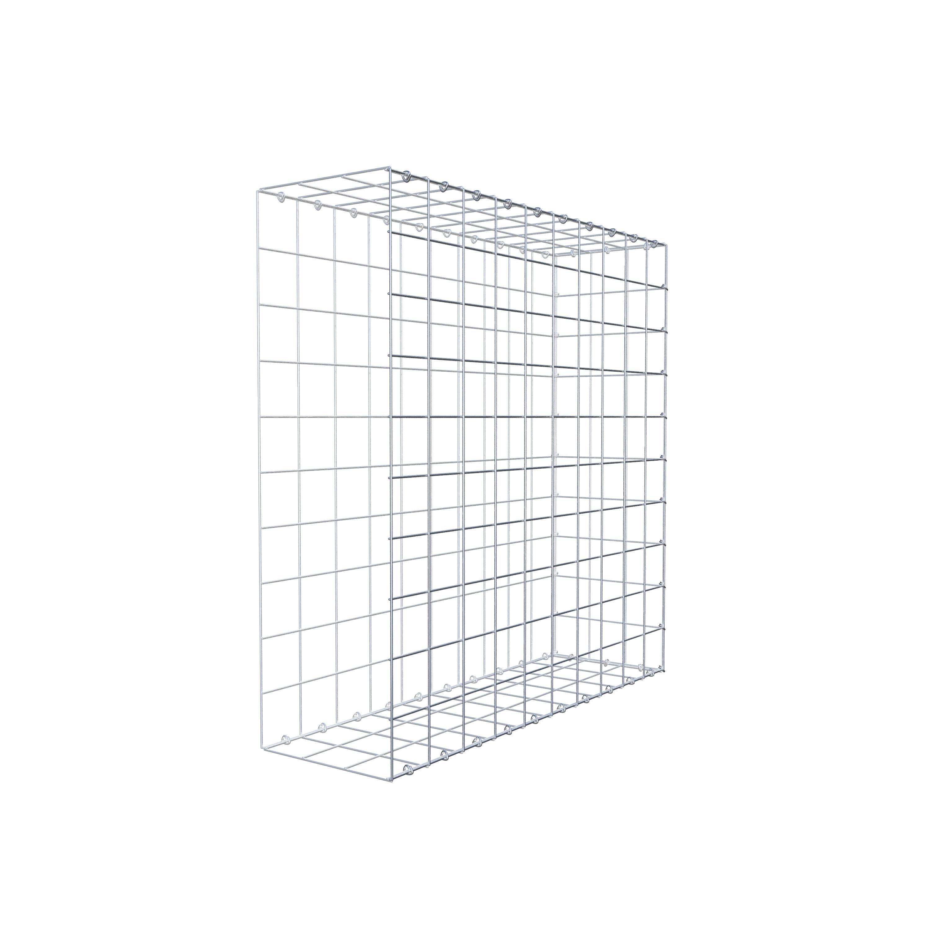 Monteret gabion type 2 100 cm x 100 cm x 30 cm (L x H x D), maskestørrelse 10 cm x 10 cm, C-ring