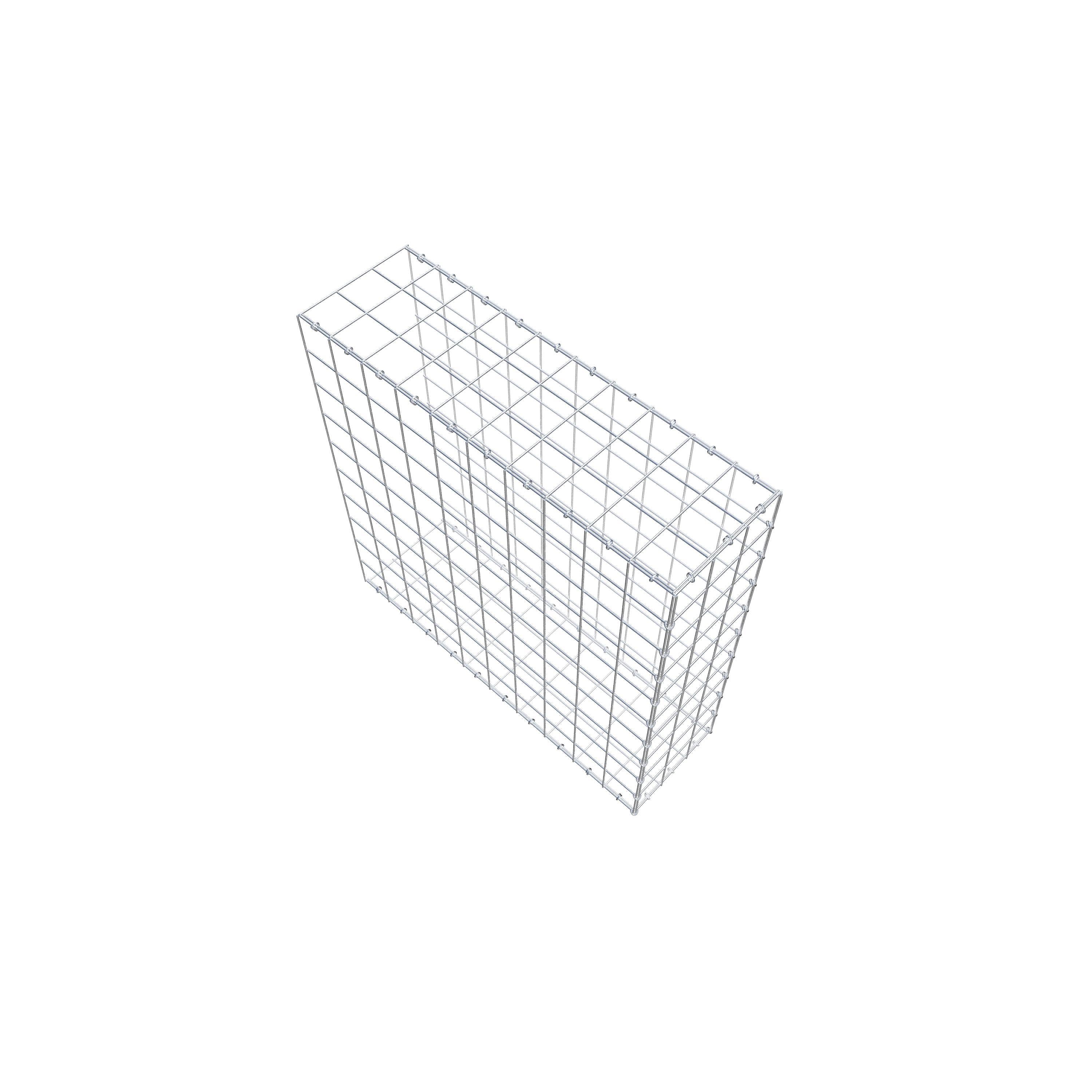 Monteret gabion type 2 100 cm x 100 cm x 30 cm (L x H x D), maskestørrelse 10 cm x 10 cm, C-ring