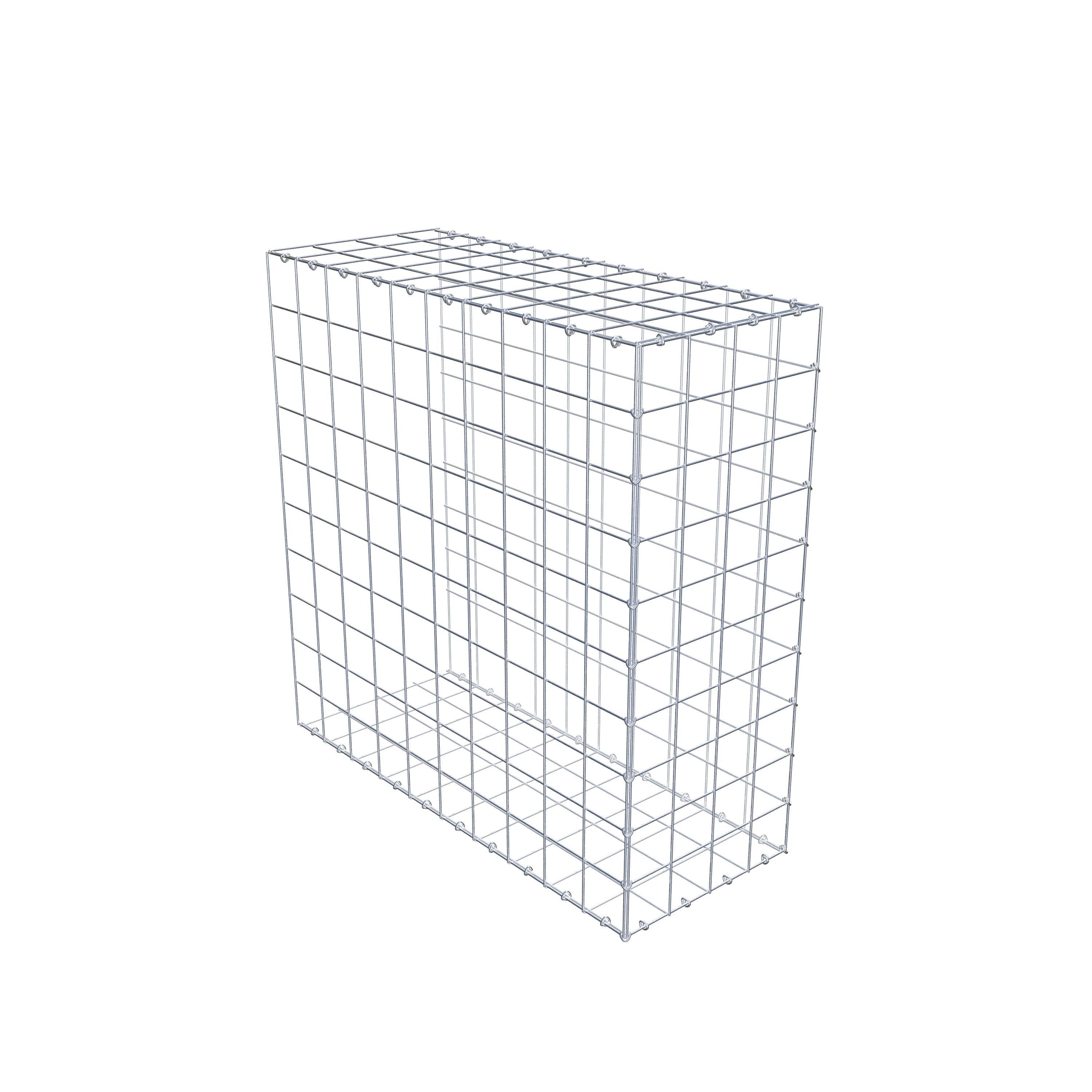 Mounted gabion type 2 100 cm x 100 cm x 40 cm (L x H x D), mesh size 10 cm x 10 cm, C-ring