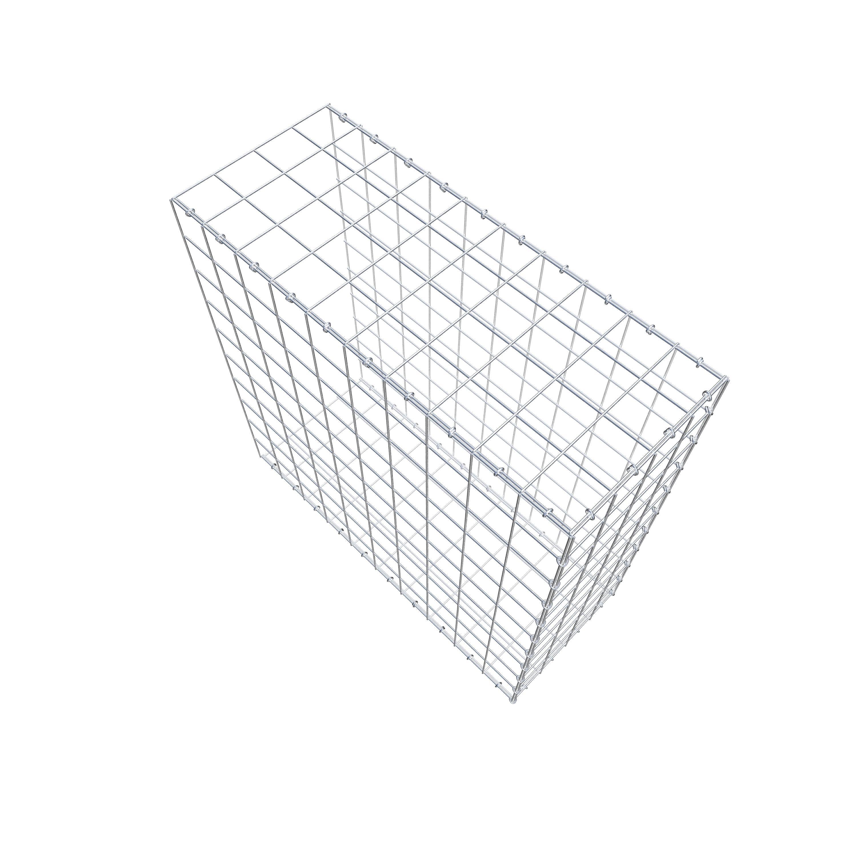 Mounted gabion type 2 100 cm x 100 cm x 40 cm (L x H x D), mesh size 10 cm x 10 cm, C-ring