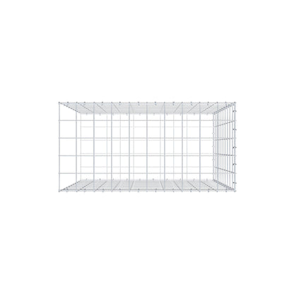 Monteret gabion type 2 100 cm x 100 cm x 50 cm (L x H x D), maskestørrelse 10 cm x 10 cm, C-ring