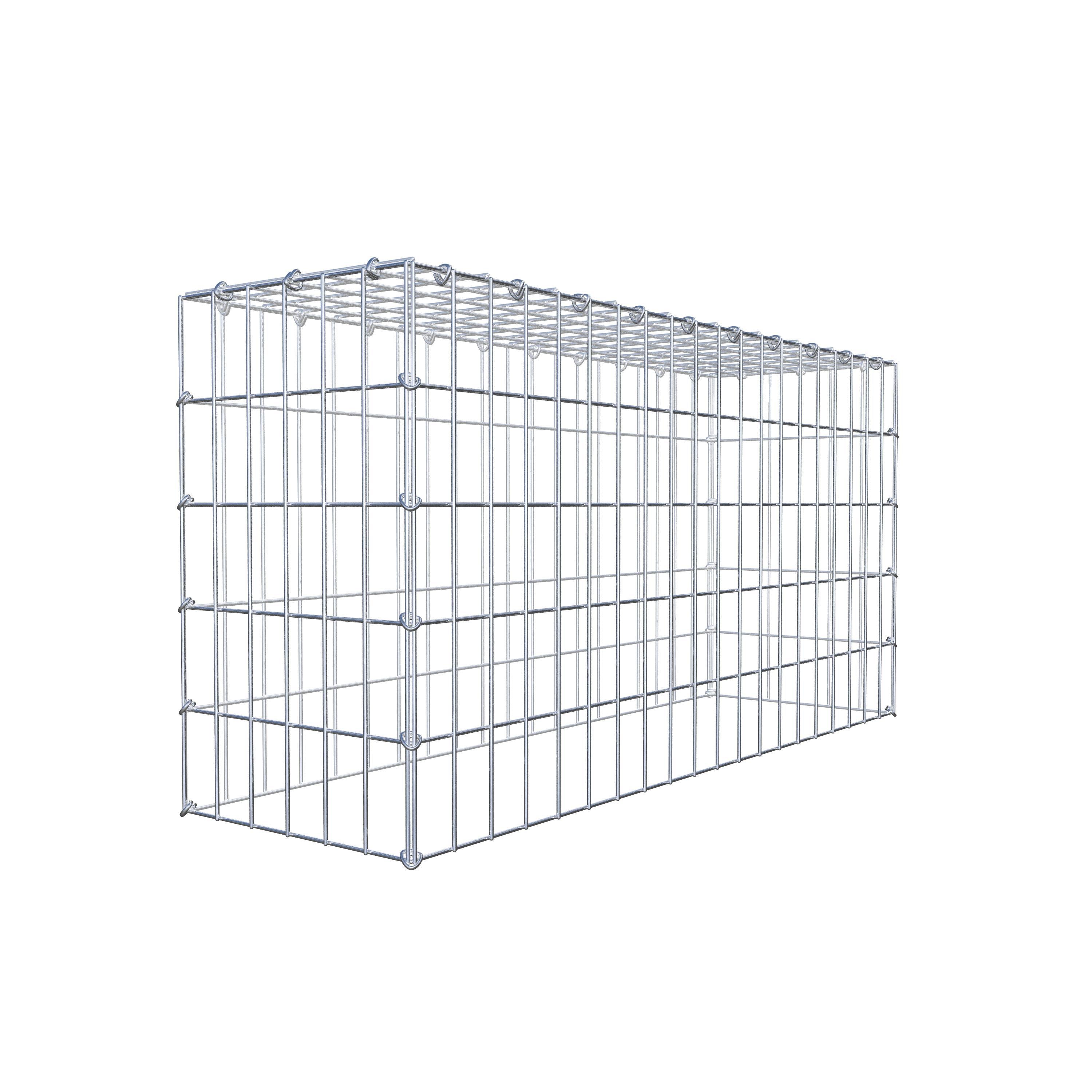 Mounted gabion type 3 100 cm x 50 cm x 30 cm (L x H x D), mesh size 5 cm x 10 cm, C-ring