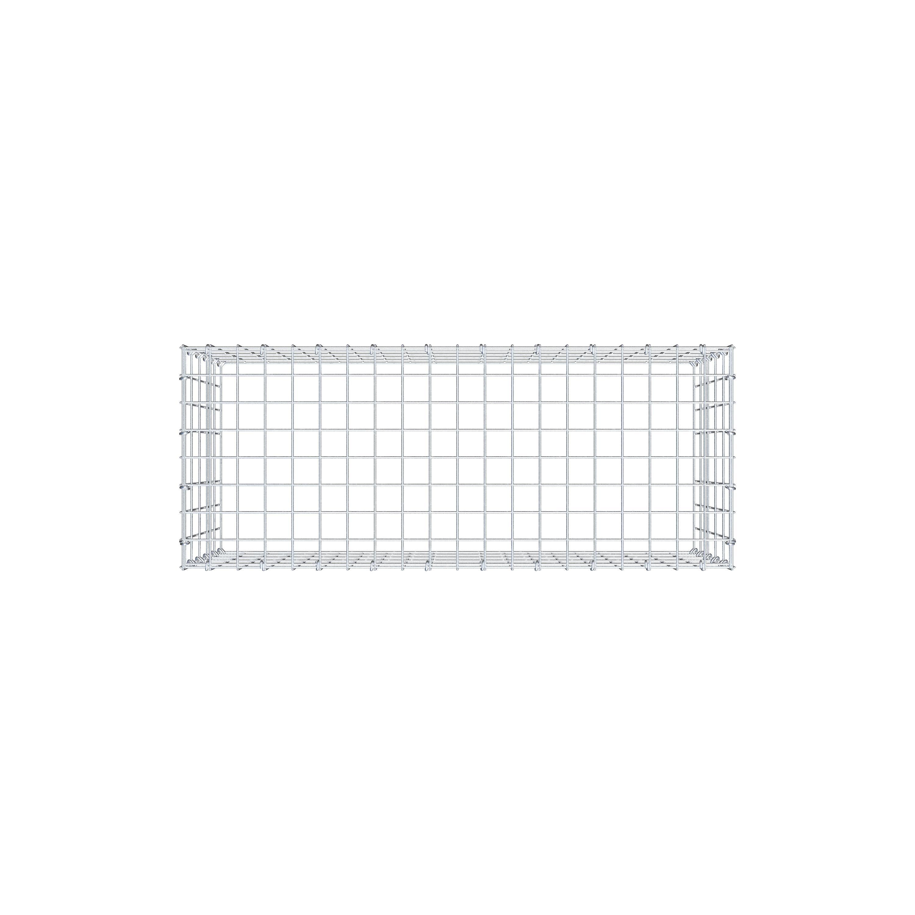 Mounted gabion type 3 100 cm x 50 cm x 40 cm (L x H x D), mesh size 5 cm x 10 cm, C-ring