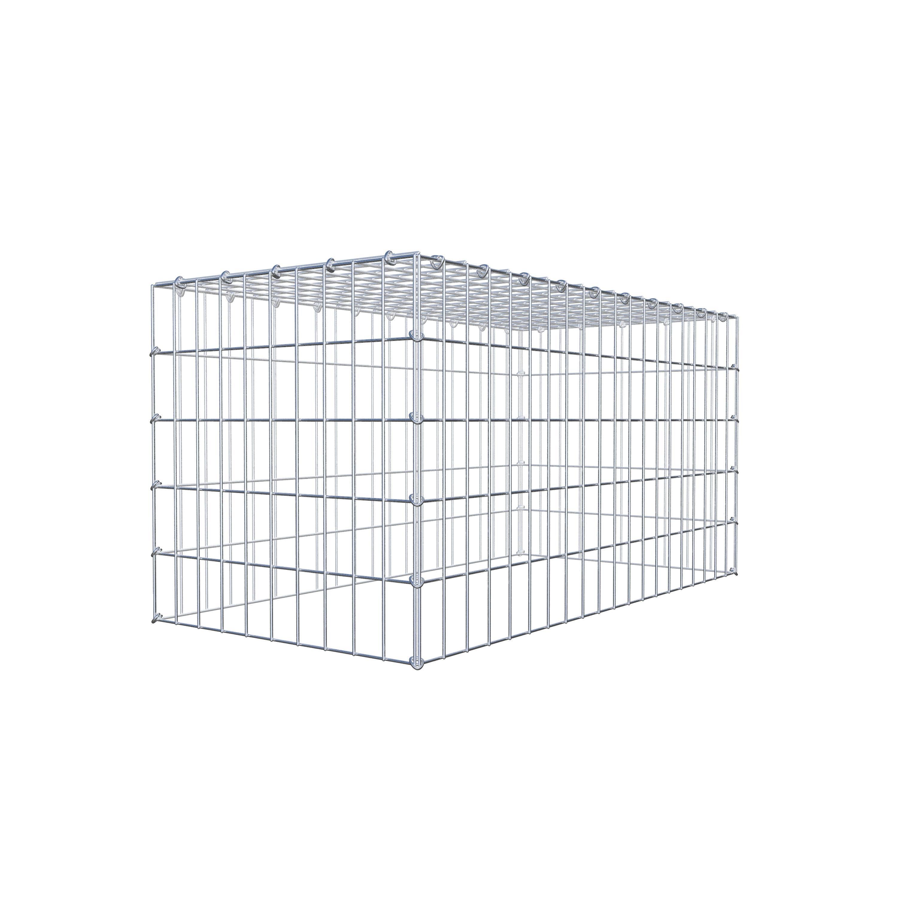 Mounted gabion type 3 100 cm x 50 cm x 50 cm (L x H x D), mesh size 5 cm x 10 cm, C-ring