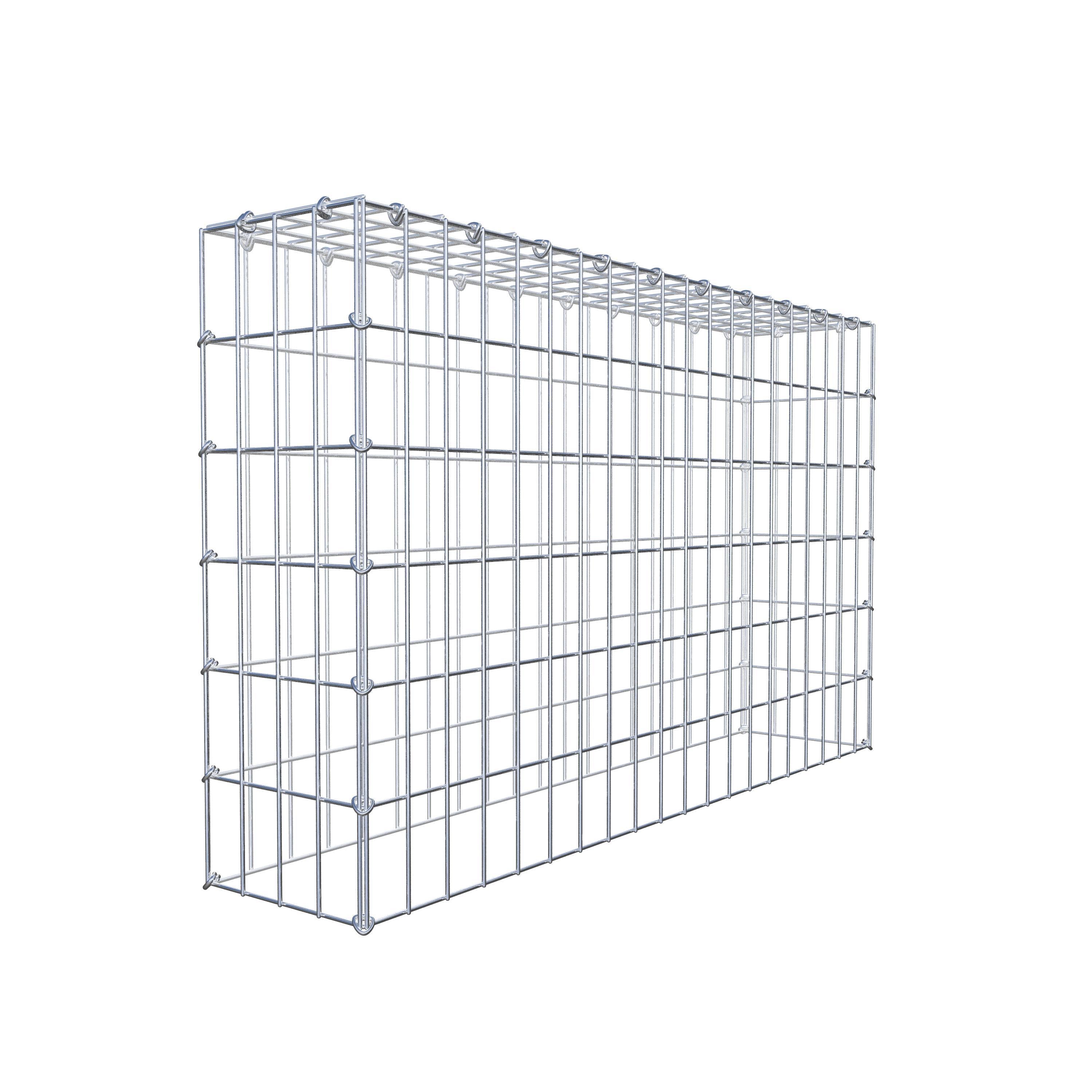 Monteret gabion type 3 100 cm x 60 cm x 20 cm (L x H x D), maskestørrelse 5 cm x 10 cm, C-ring