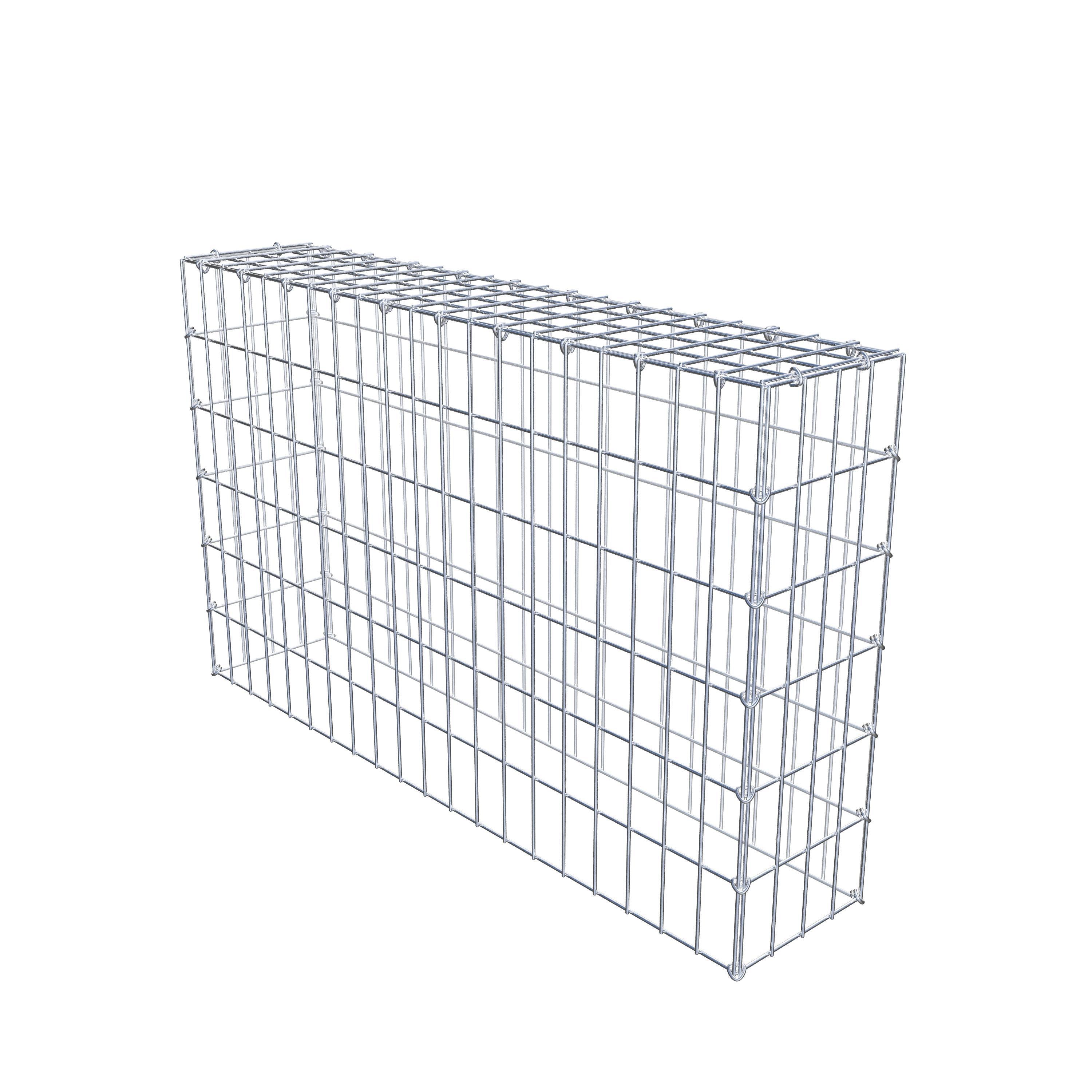 Mounted gabion type 3 100 cm x 60 cm x 20 cm (L x H x D), mesh size 5 cm x 10 cm, C-ring