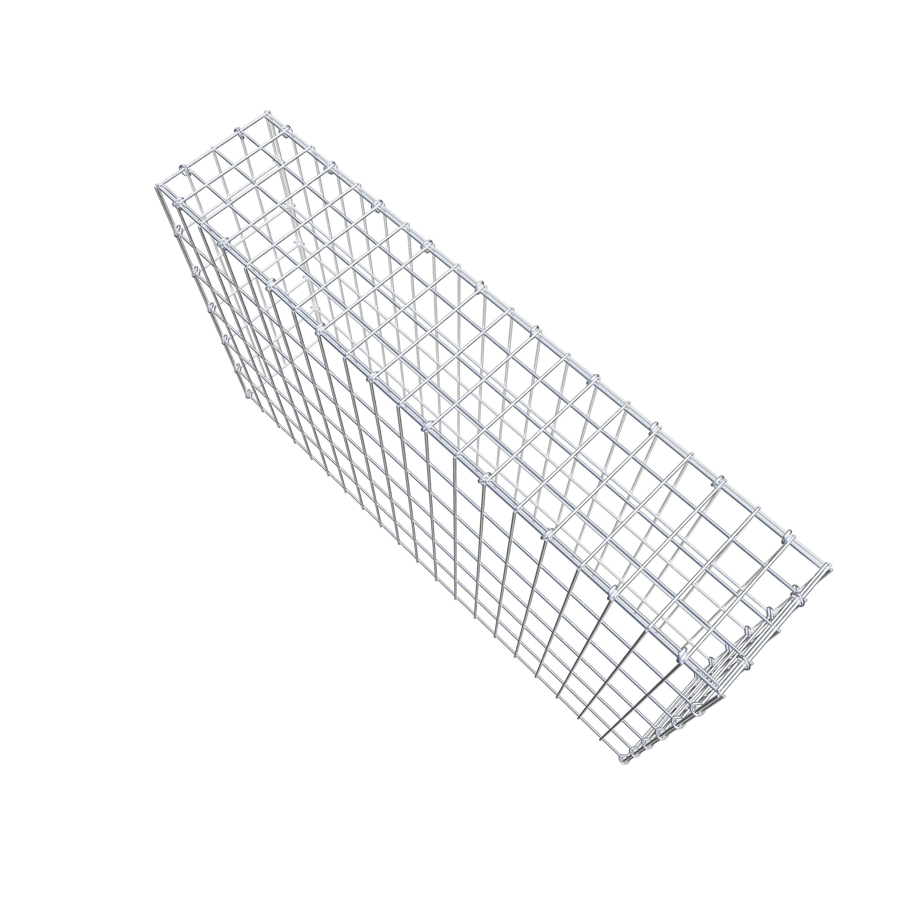 Mounted gabion type 3 100 cm x 60 cm x 20 cm (L x H x D), mesh size 5 cm x 10 cm, C-ring