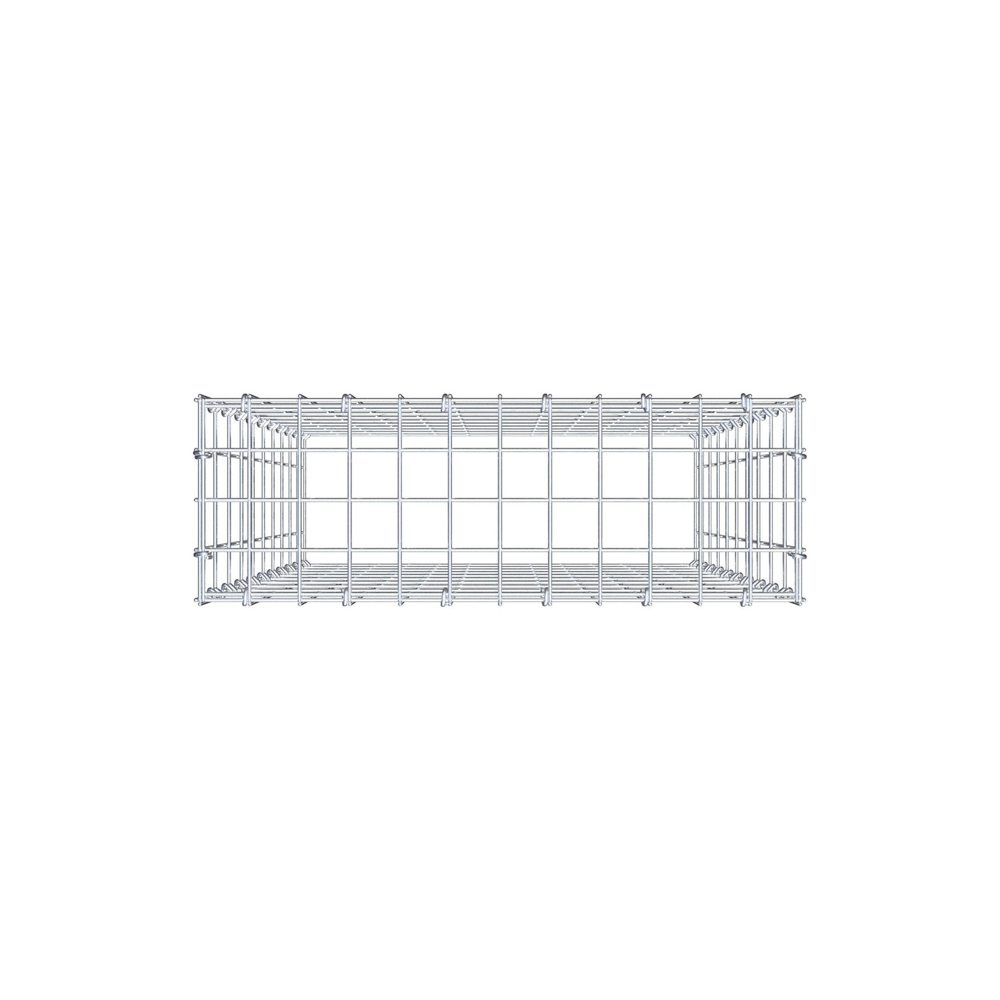 Monteret gabion type 3 100 cm x 60 cm x 20 cm (L x H x D), maskestørrelse 5 cm x 10 cm, C-ring