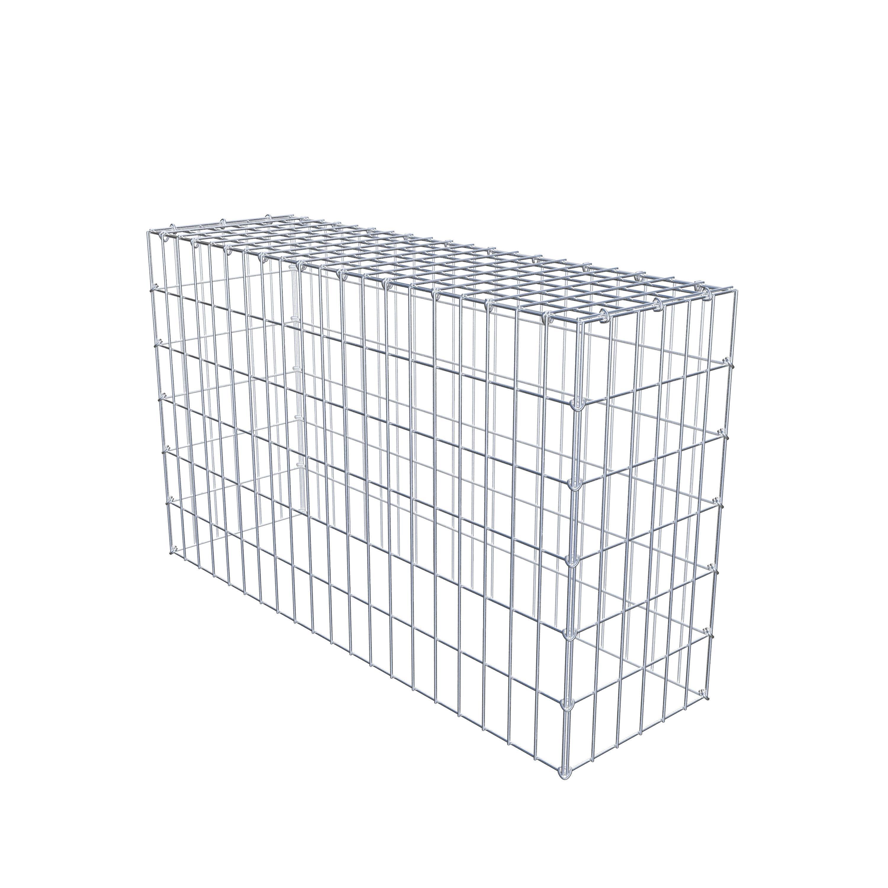 Mounted gabion type 3 100 cm x 60 cm x 30 cm (L x H x D), mesh size 5 cm x 10 cm, C-ring