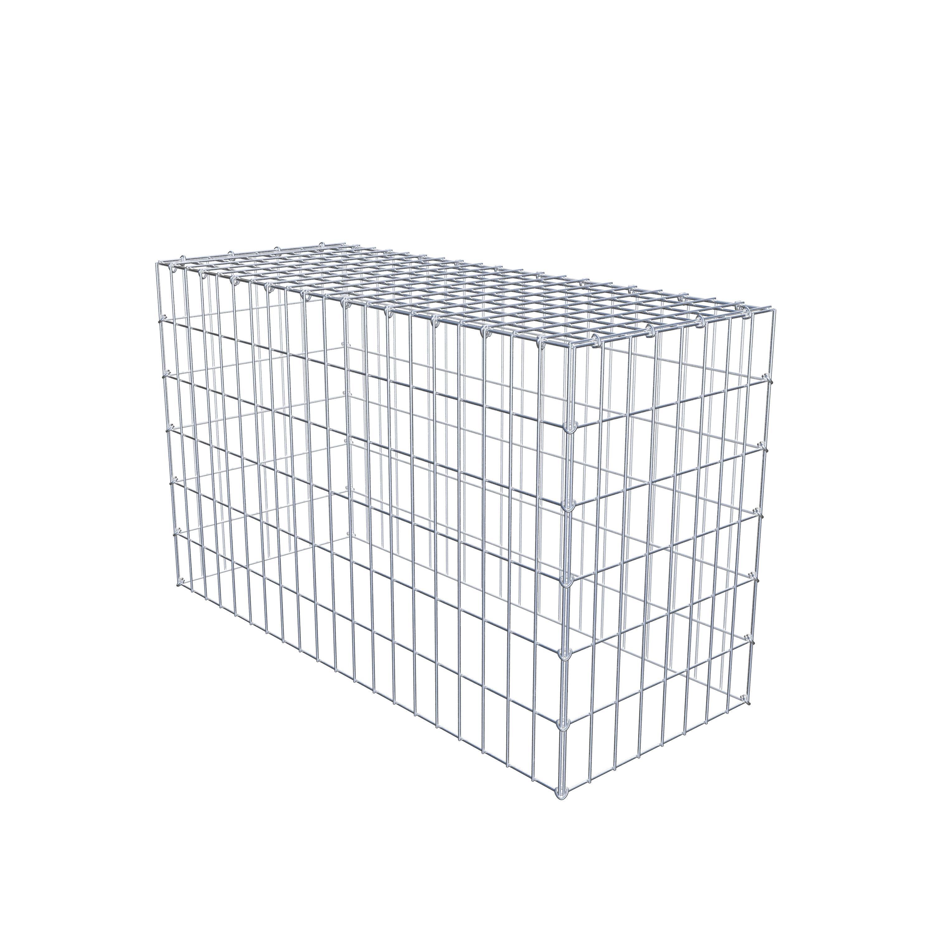 Mounted gabion type 3 100 cm x 60 cm x 40 cm (L x H x D), mesh size 5 cm x 10 cm, C-ring