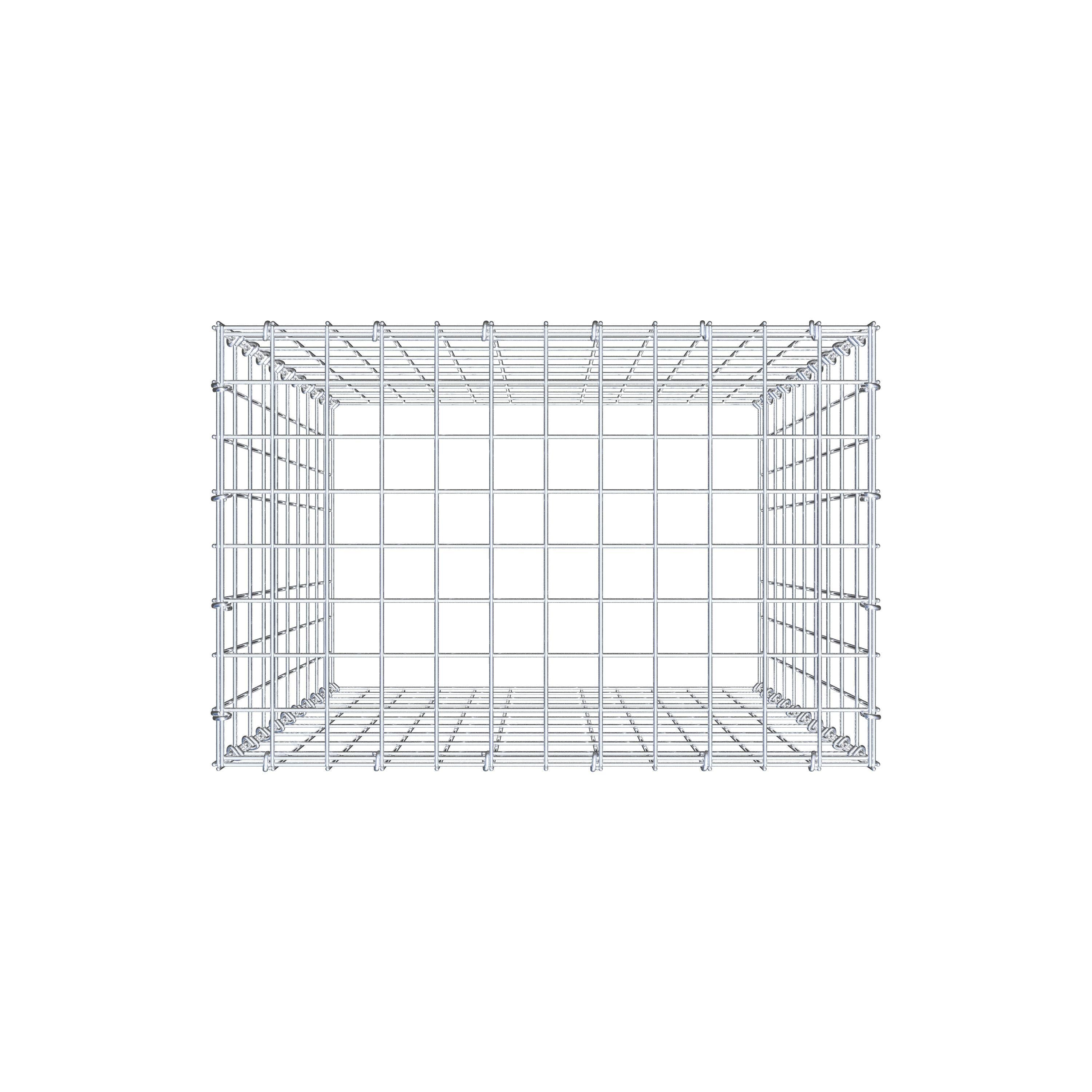 Gabião Tipo 3 100 cm x 60 cm x 40 cm (C x A x P), malhagem 5 cm x 10 cm, anel C