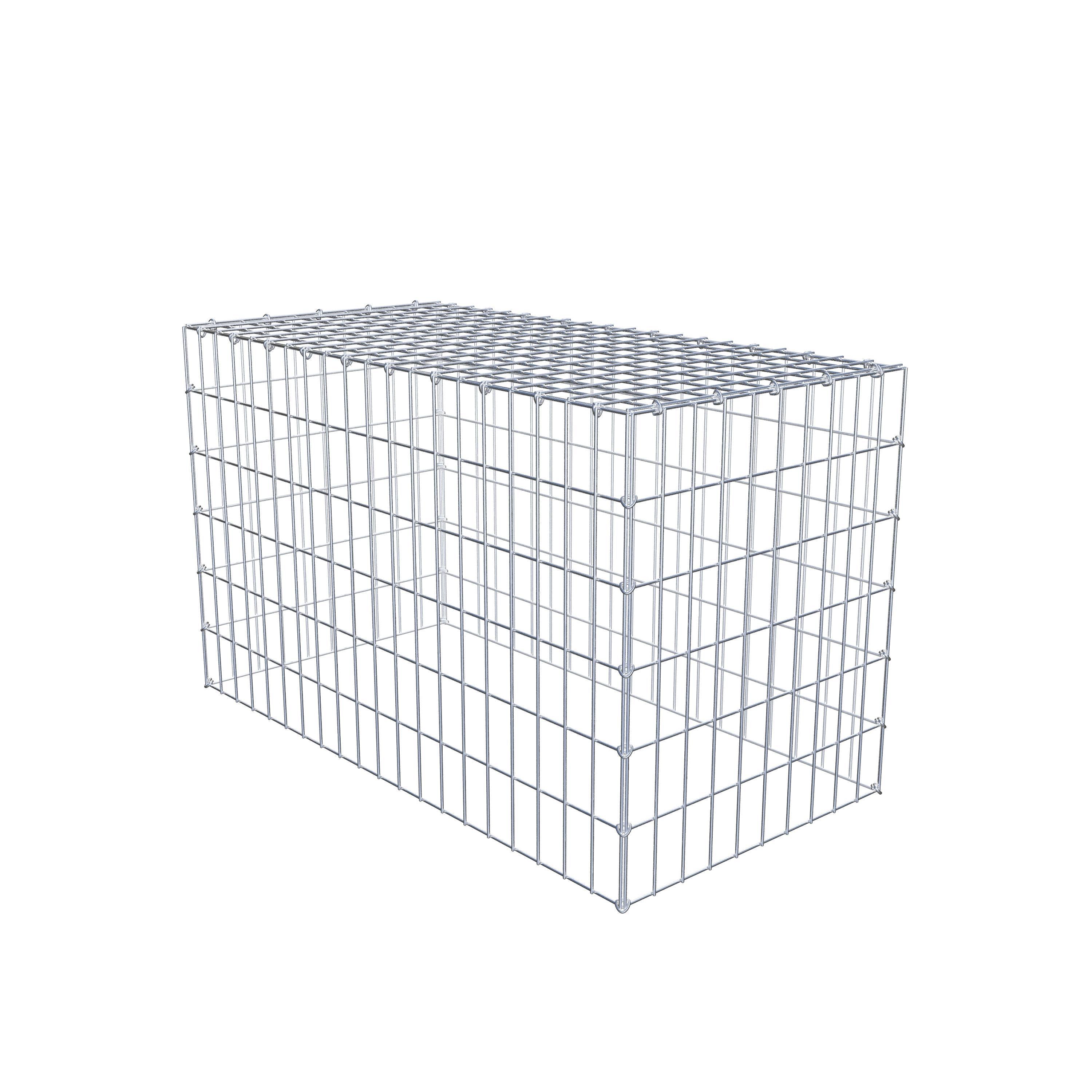 Typ 3 påbyggnadsgabion 100 cm x 60 cm x 50 cm (L x H x D), maskstorlek 5 cm x 10 cm, C-ring